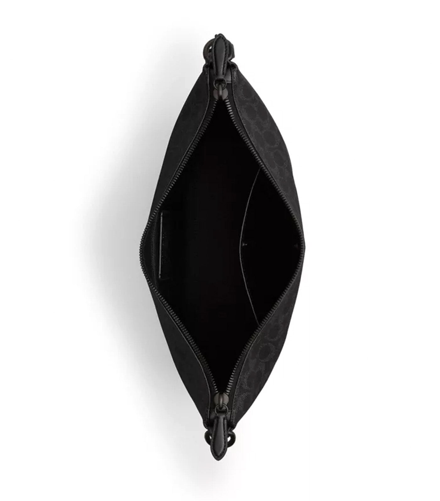 Top Zip Messenger Bag Black