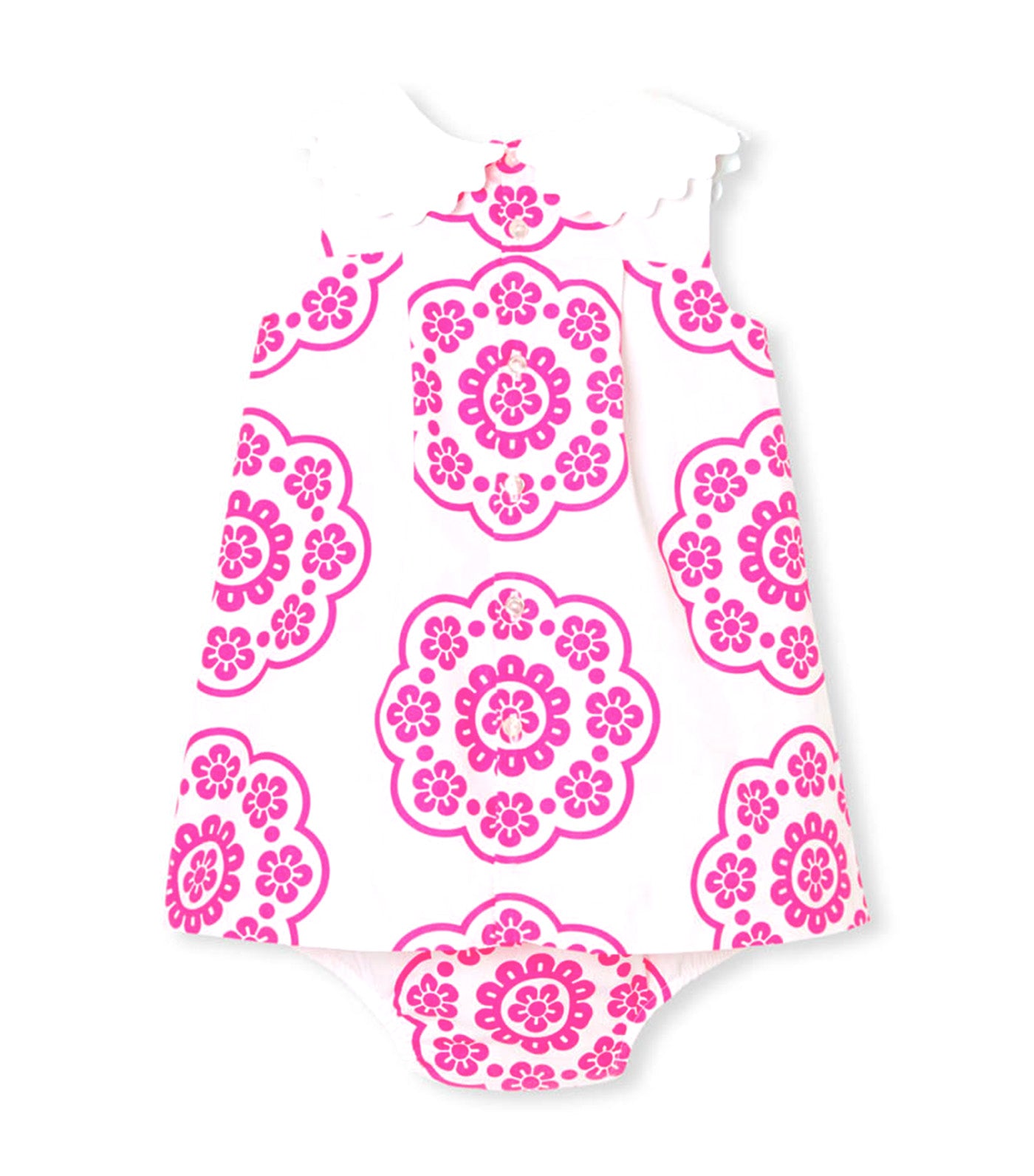 Coralie Dress White/Pink