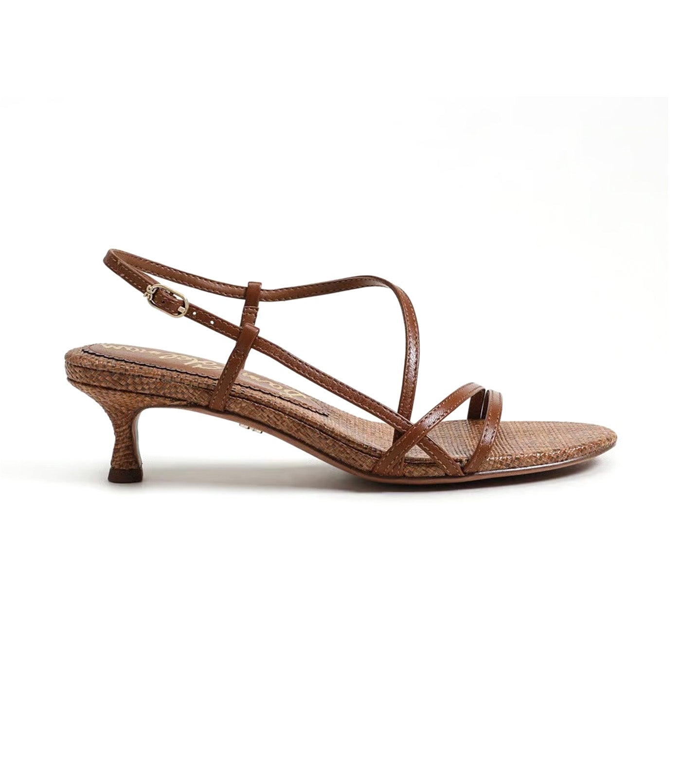 Sam Edelman Cora Kitten Heel Sandal Rich Cognac