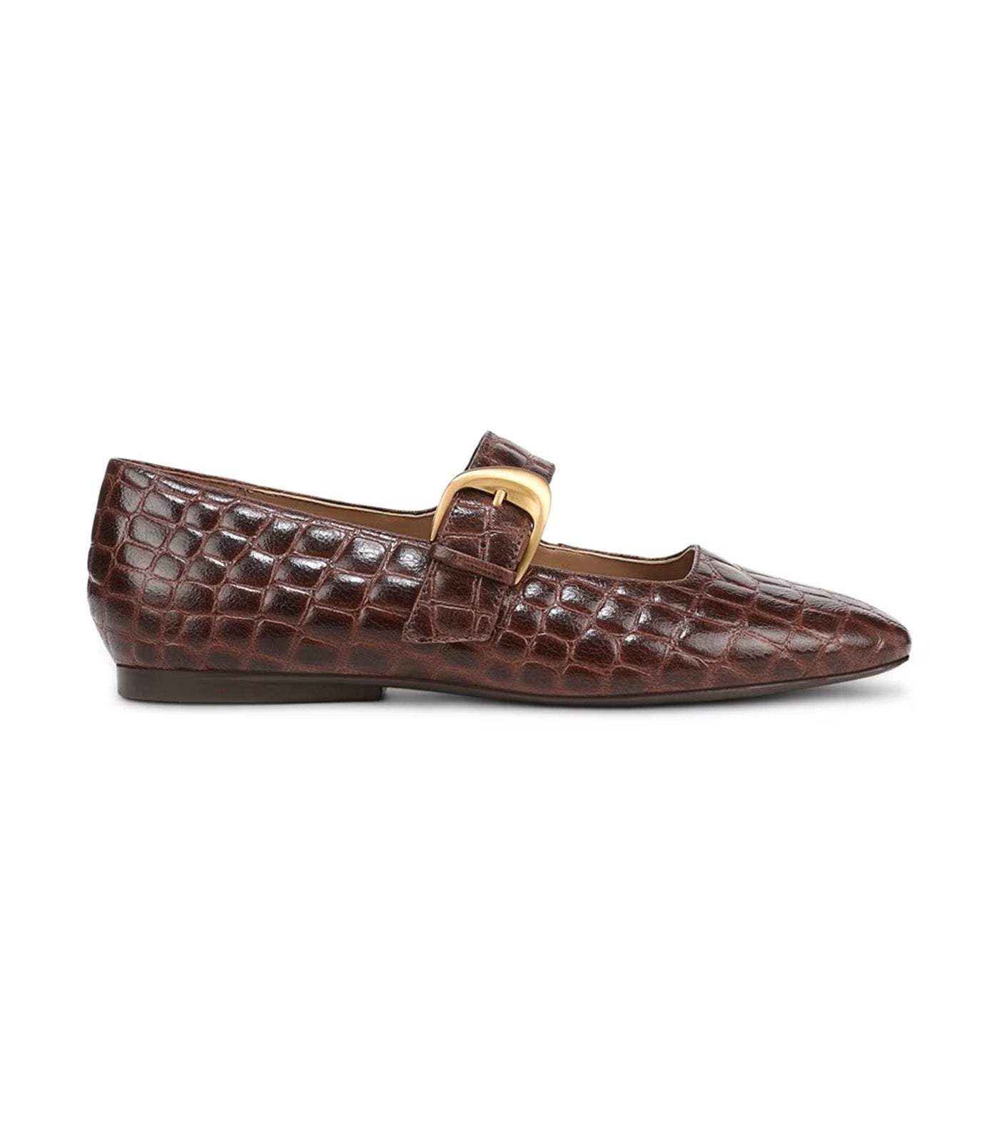 Naturalizer Cosmic Mary Jane Flat Cappuccino Croco Leather