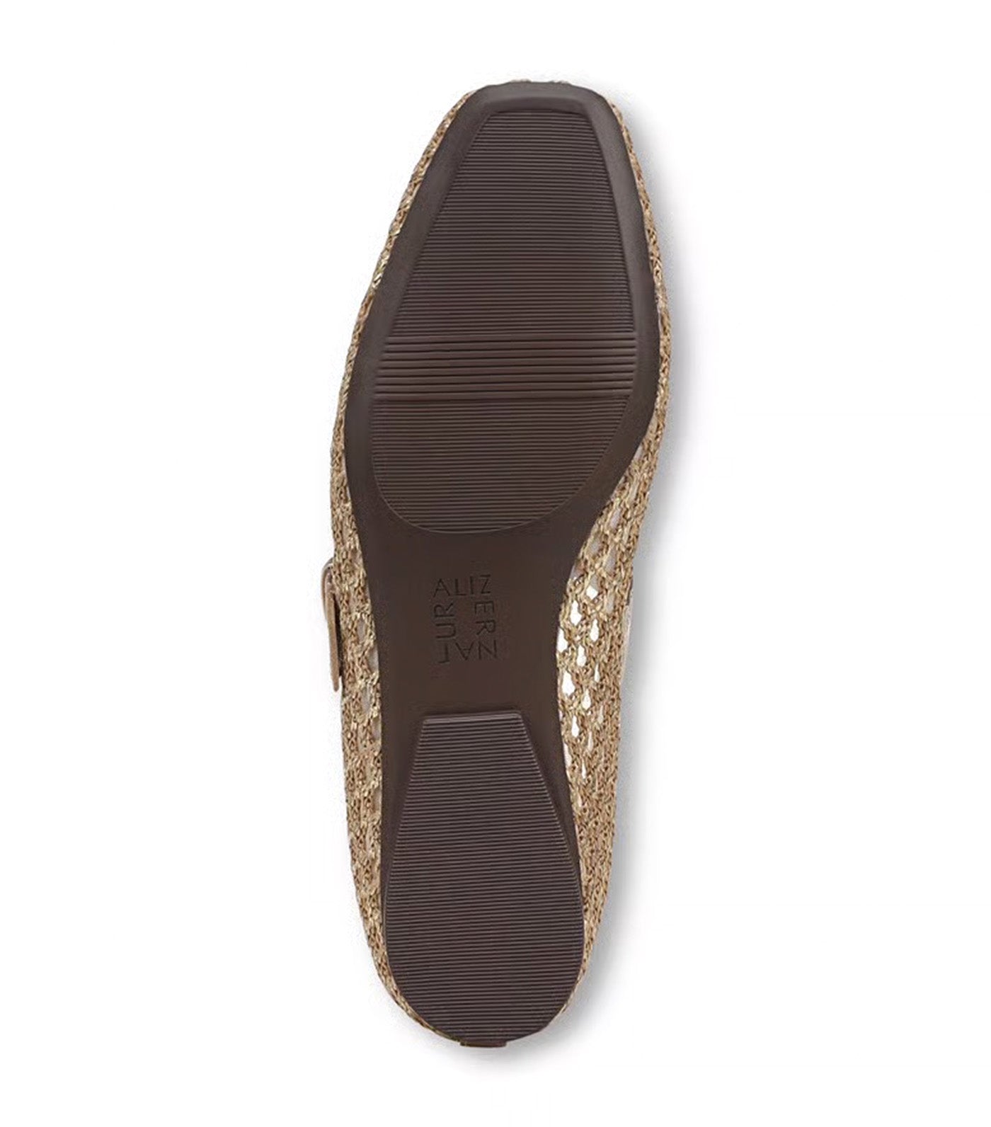 Naturalizer Cosmic Mary Jane Flat Champagne Gold Woven