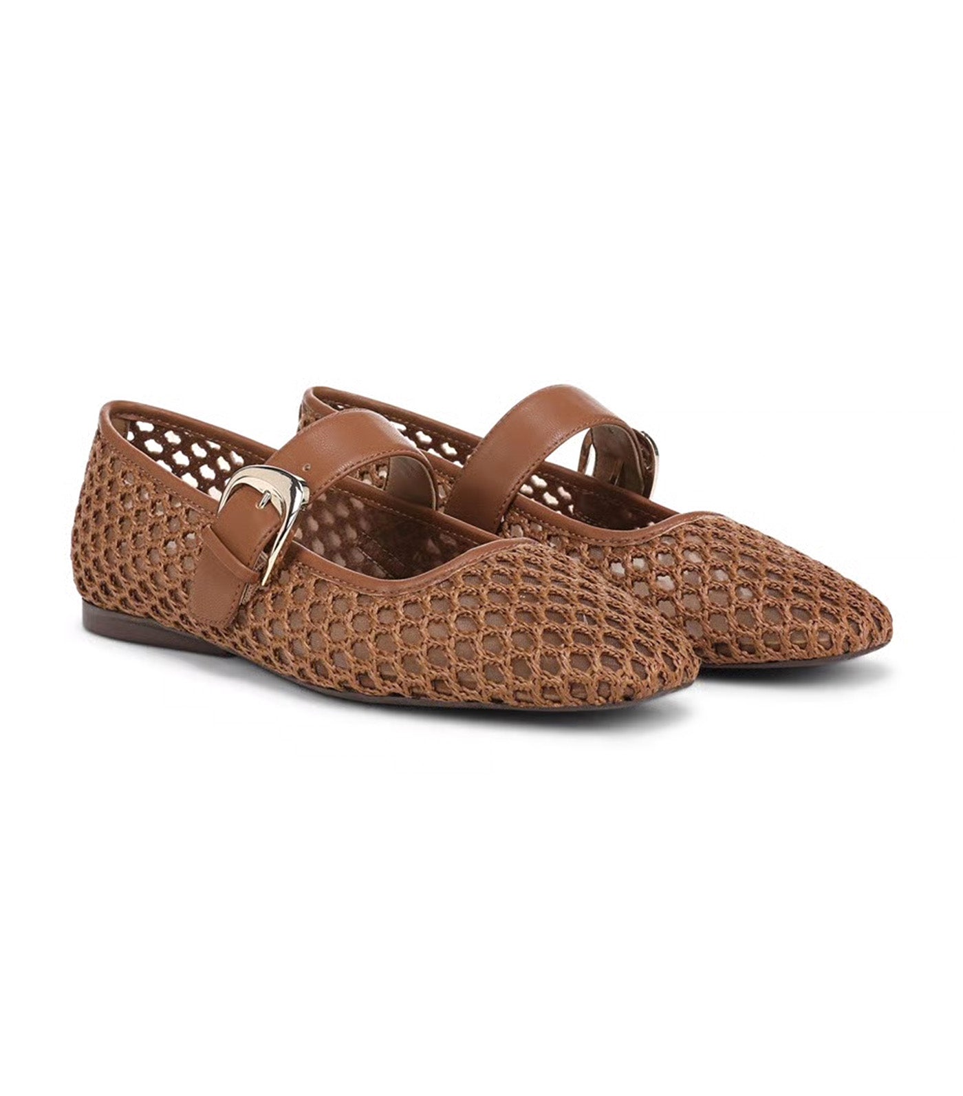 Naturalizer Cosmic Mary Jane Flat Walnut Brown Woven