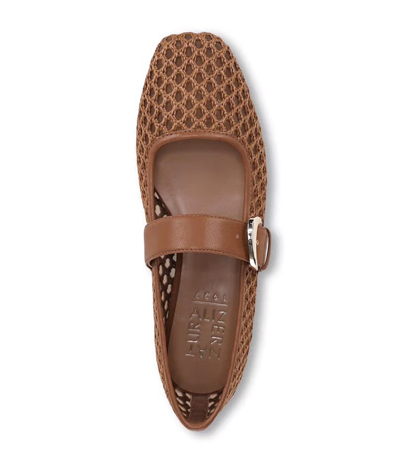 Naturalizer Cosmic Mary Jane Flat Walnut Brown Woven