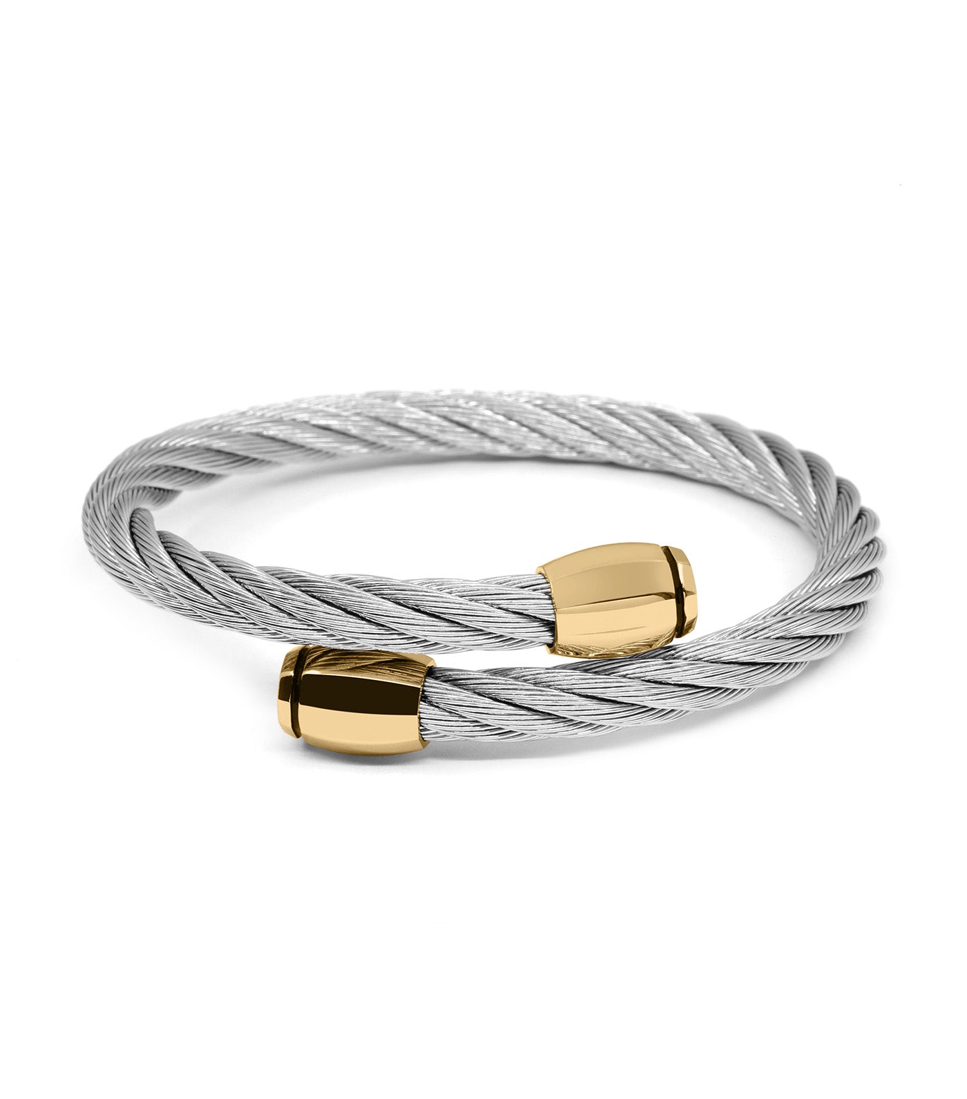 Celtic® Hex Bangle Stainless Steel and Yellow Gold PVD