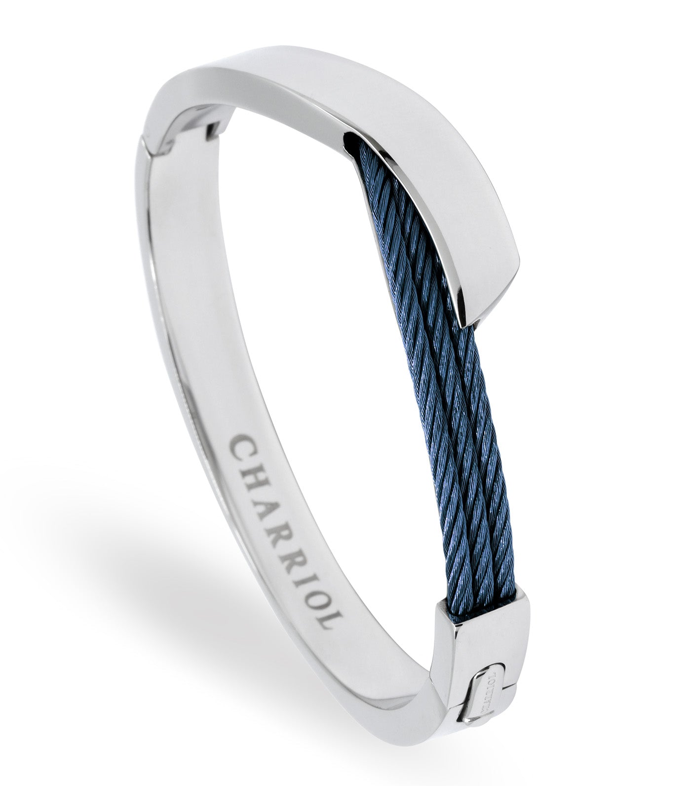 Shoreline Bangle Silver and Blue