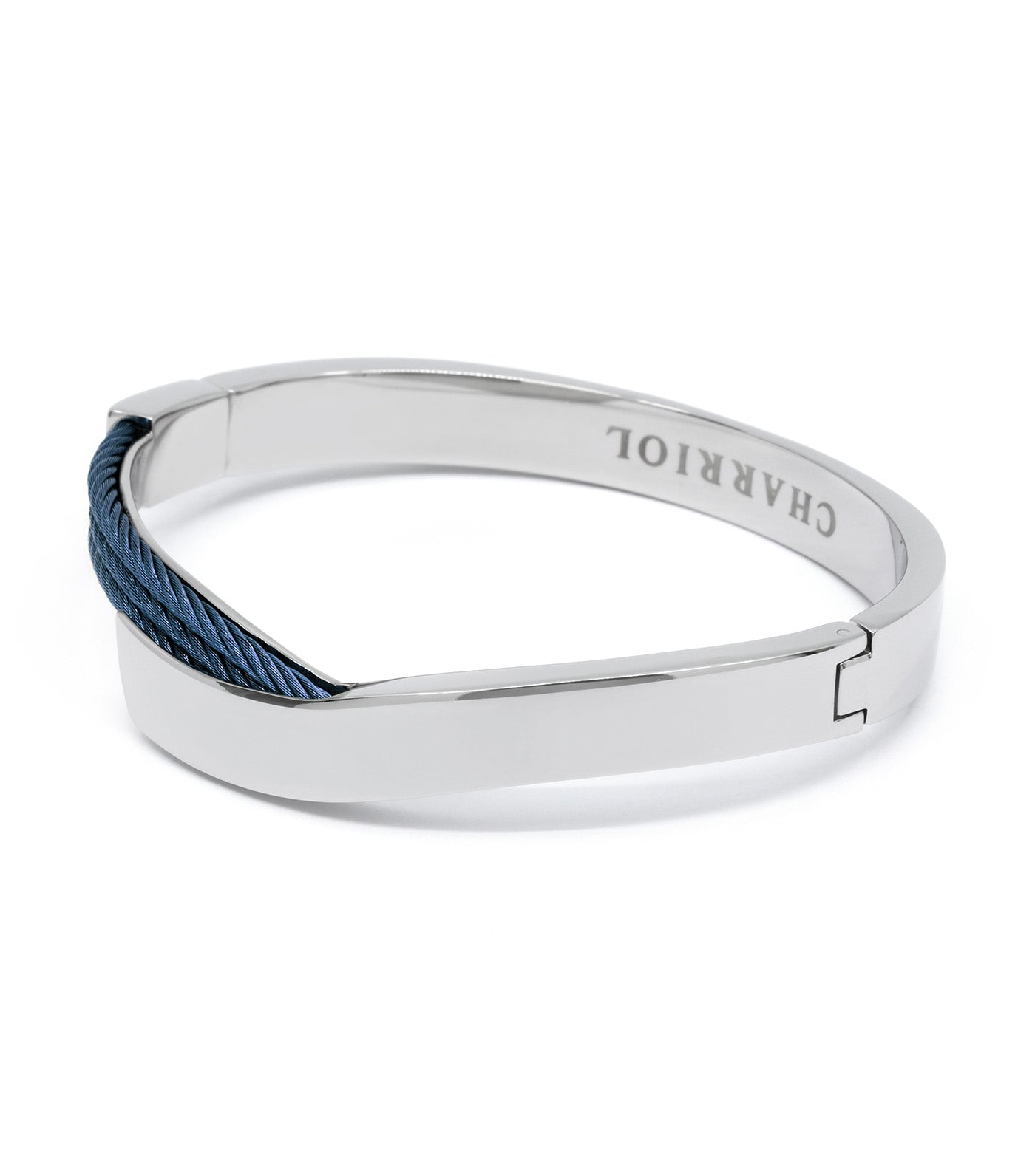 Shoreline Bangle Silver and Blue