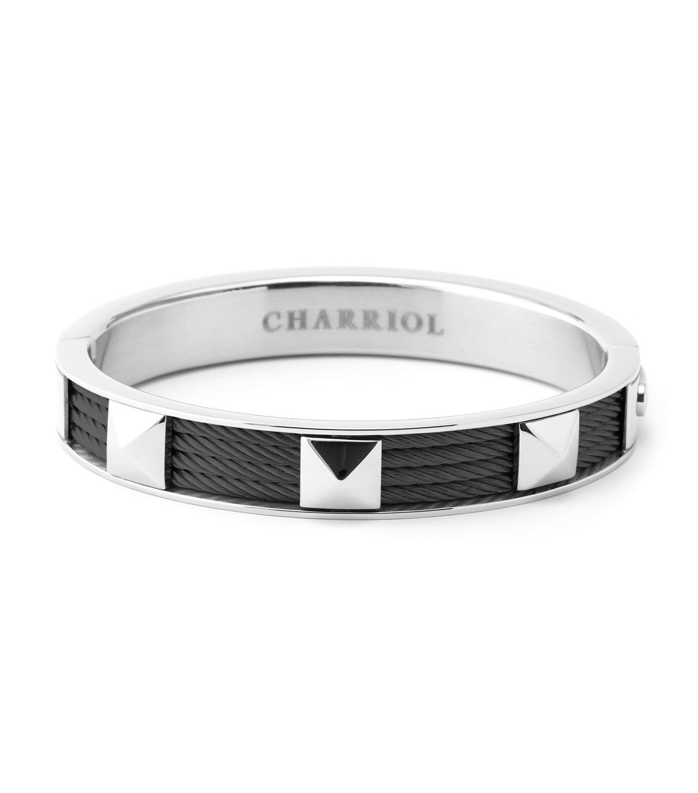 Forever Bangle Black and Silver Small