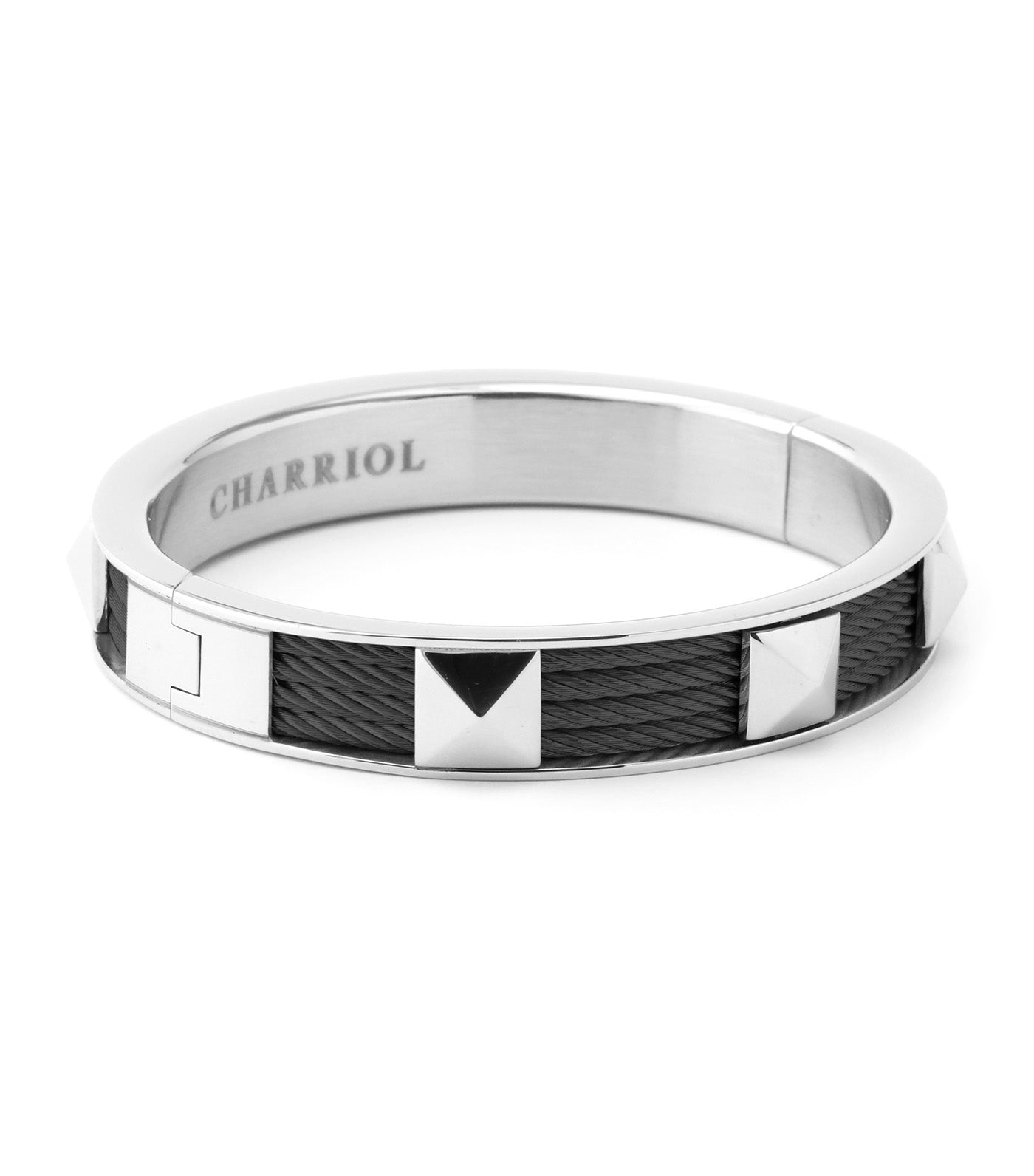 Forever Bangle Black and Silver Small