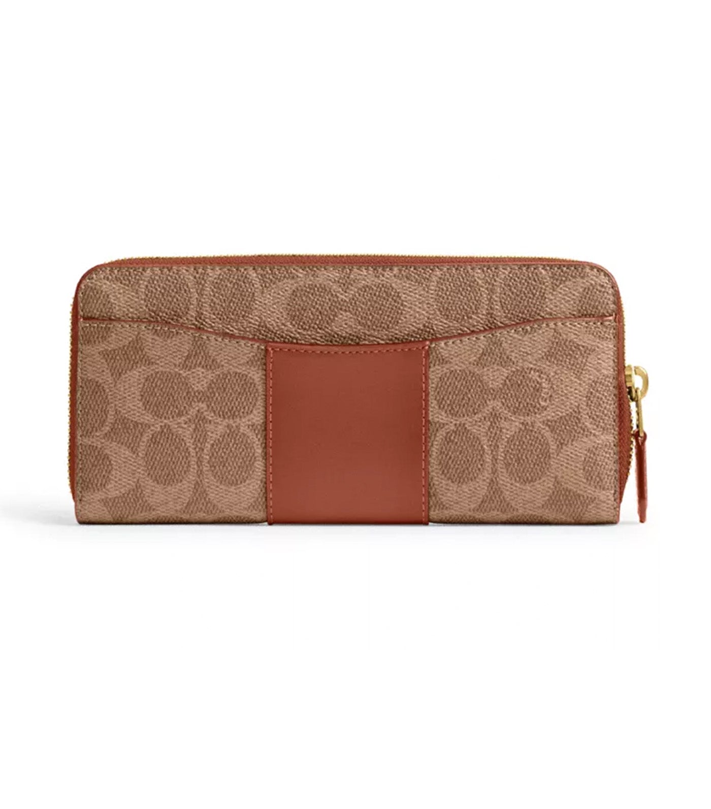 Slim Accordion Zip Tan Caramel