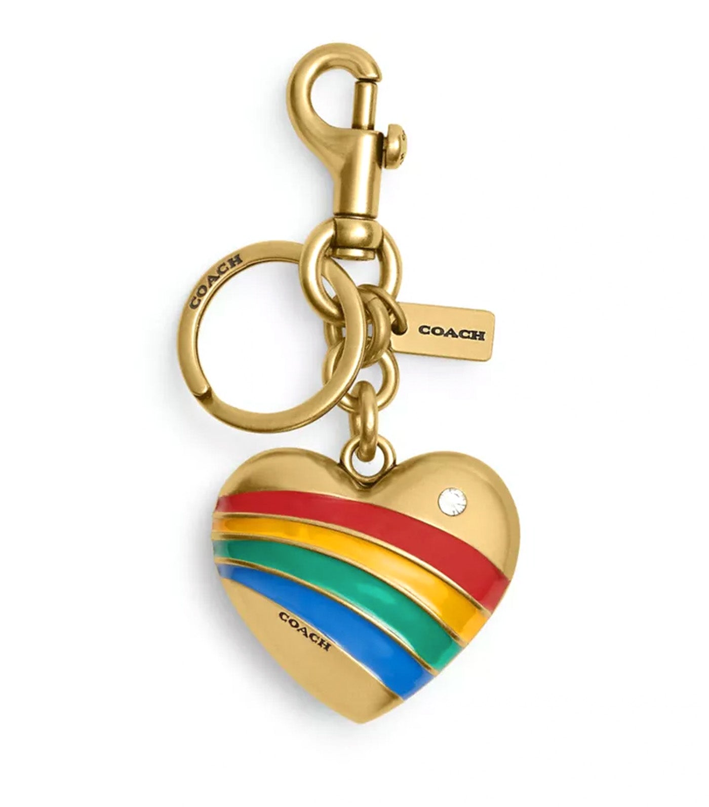 Metal Heart Bag Charm Multi