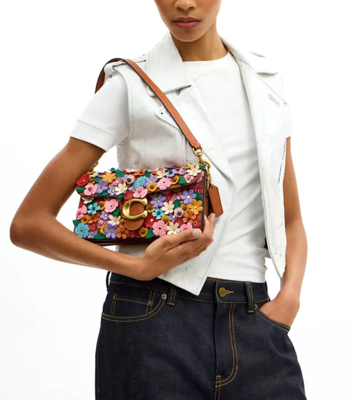 Tabby Shoulder Bag 26 Burnished Amber Multi
