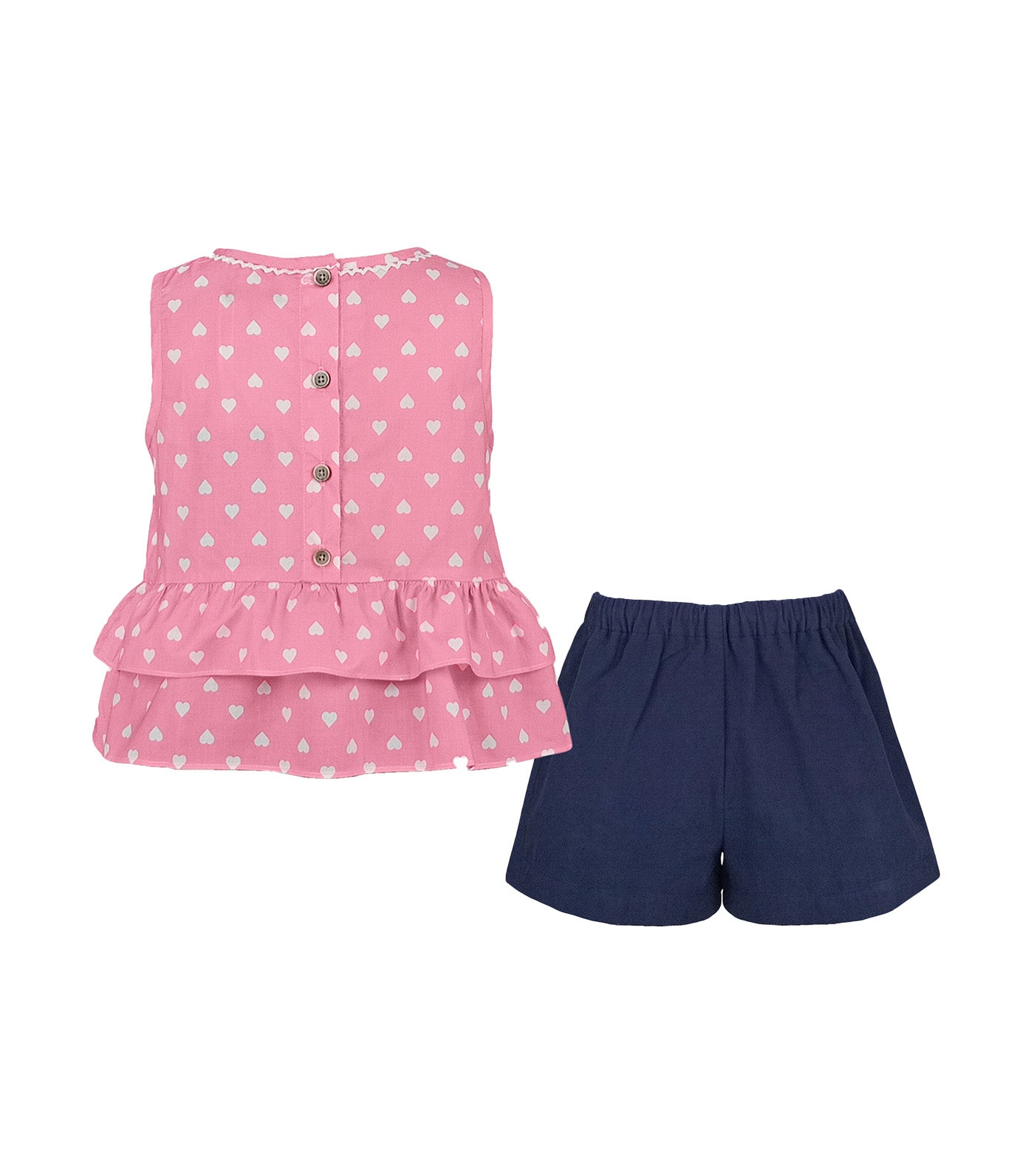 Bellamy Girls Top and Short Set Pink