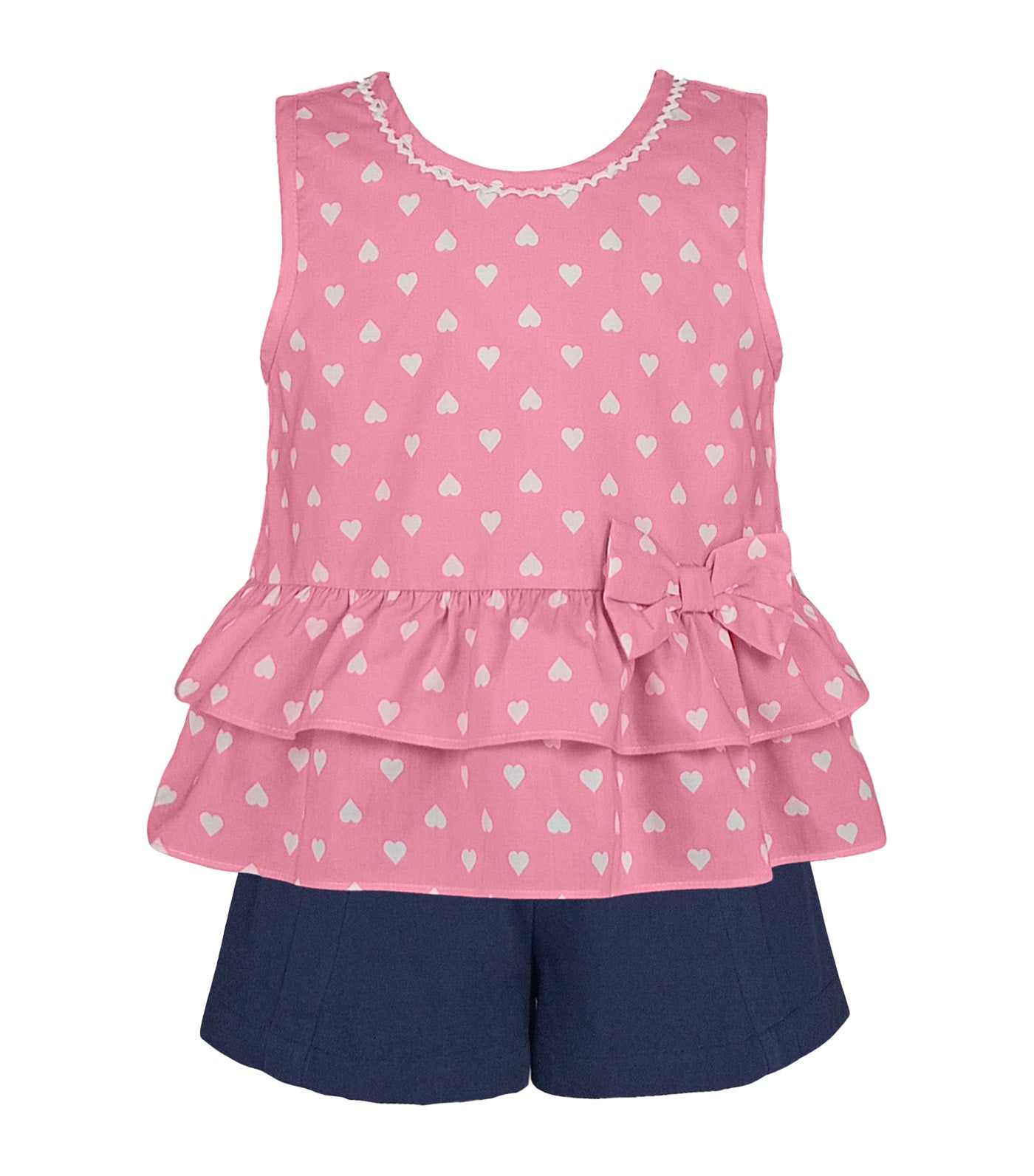 Bellamy Girls Top and Short Set Pink