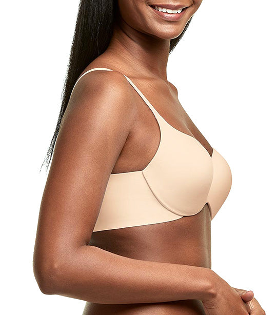 Full Coverage Back Smoothing Underwire Bra Almond