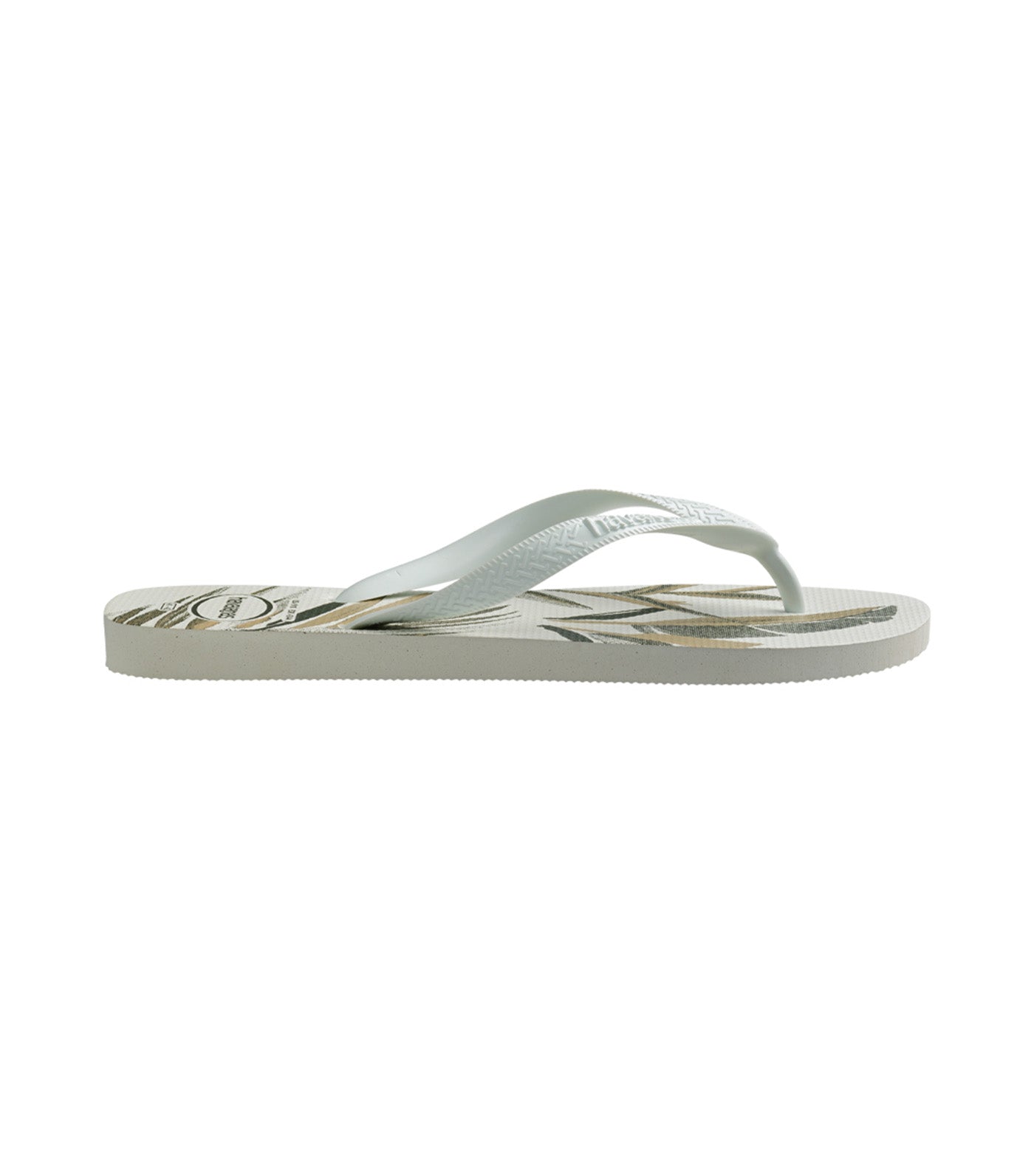 Top Aloha Flip Flops White/White/Green Olive