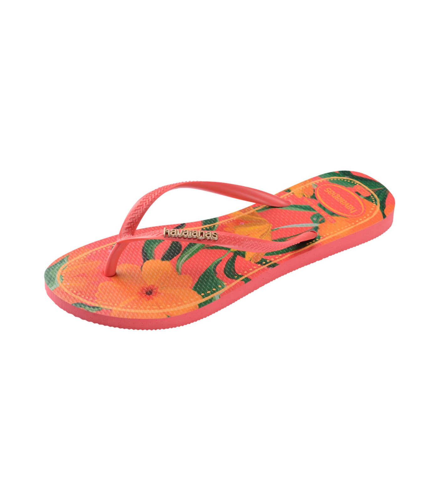 Slim Tropical Flip Flops Tropical Coral