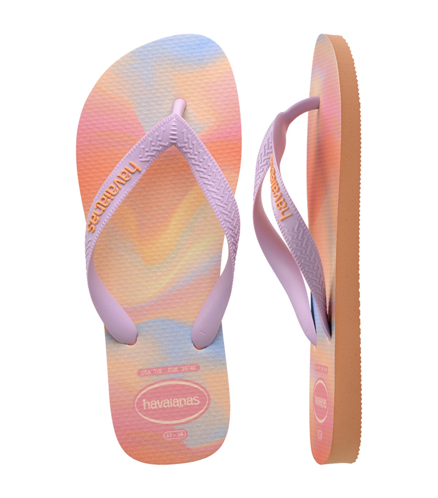 Top Fashion Flip Flops Peach/Peach