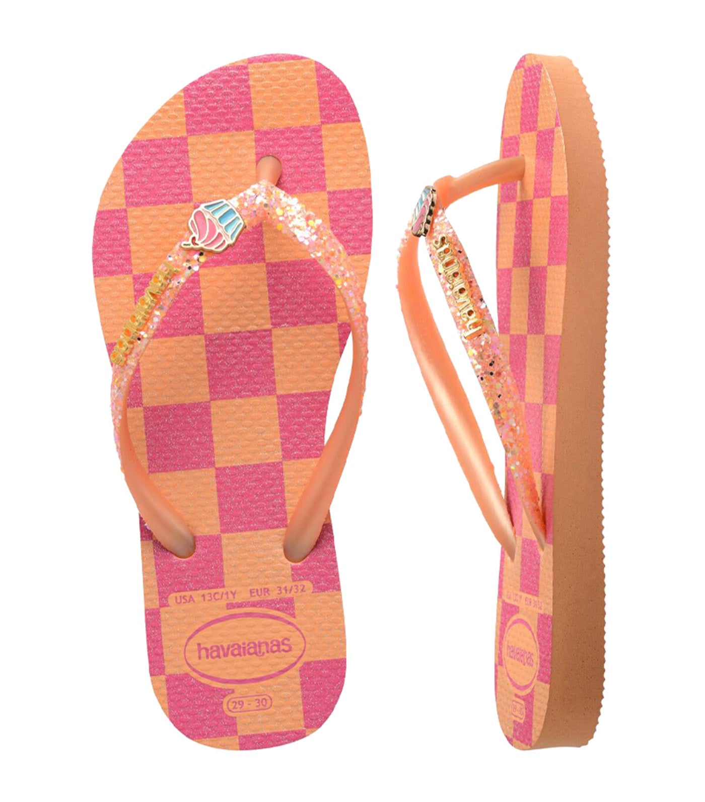 Kids Slim Glitter Trendy Flip Flops
