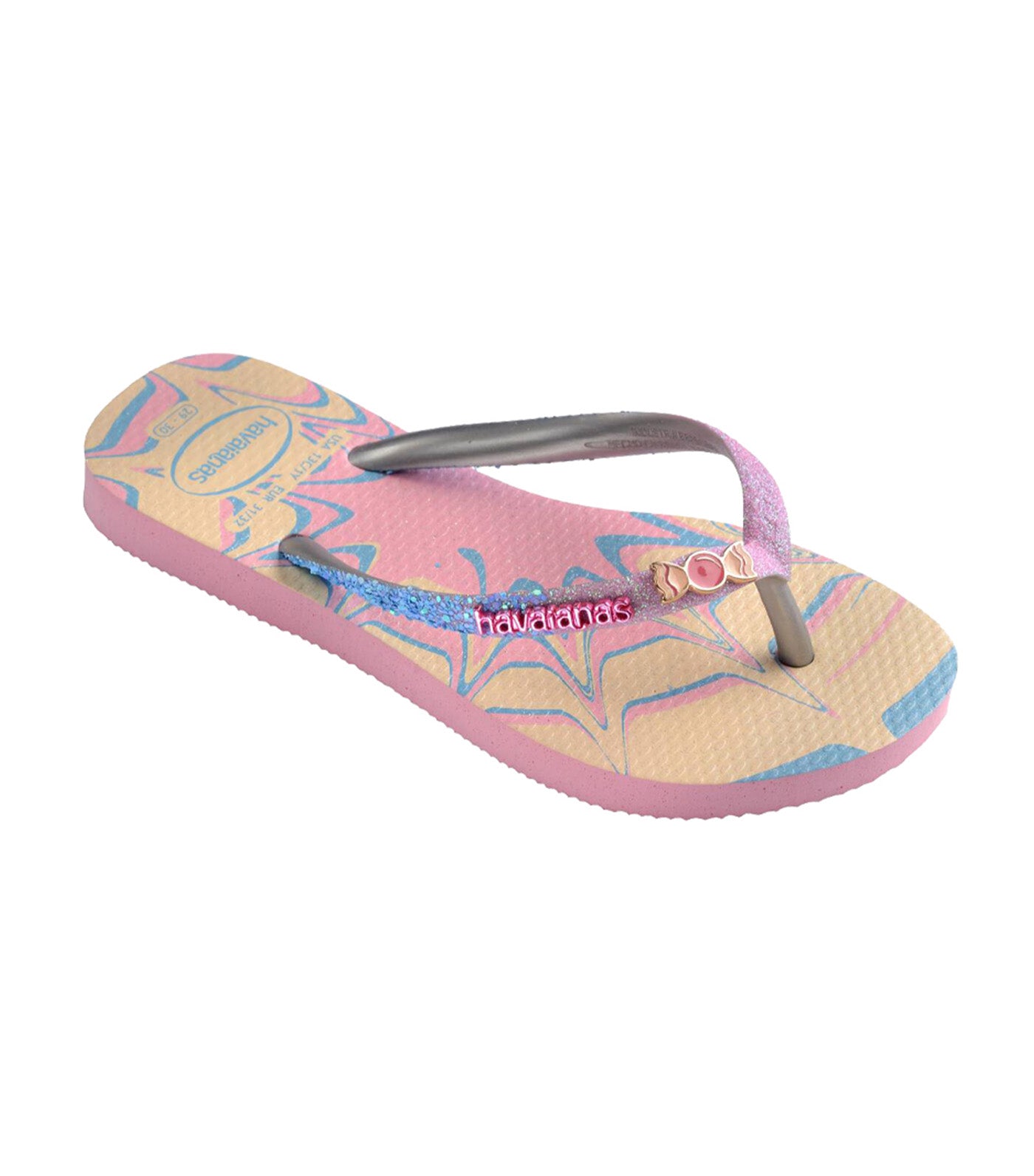 Kids Slim Glitter Trendy Flip Flops