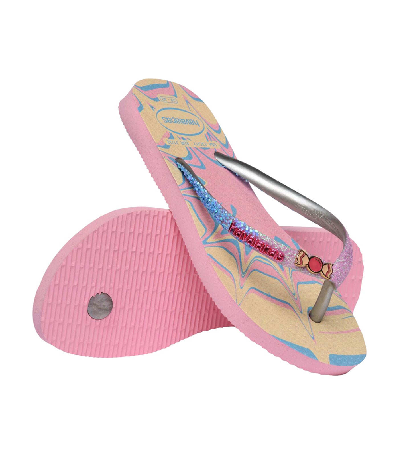 Kids Slim Glitter Trendy Flip Flops