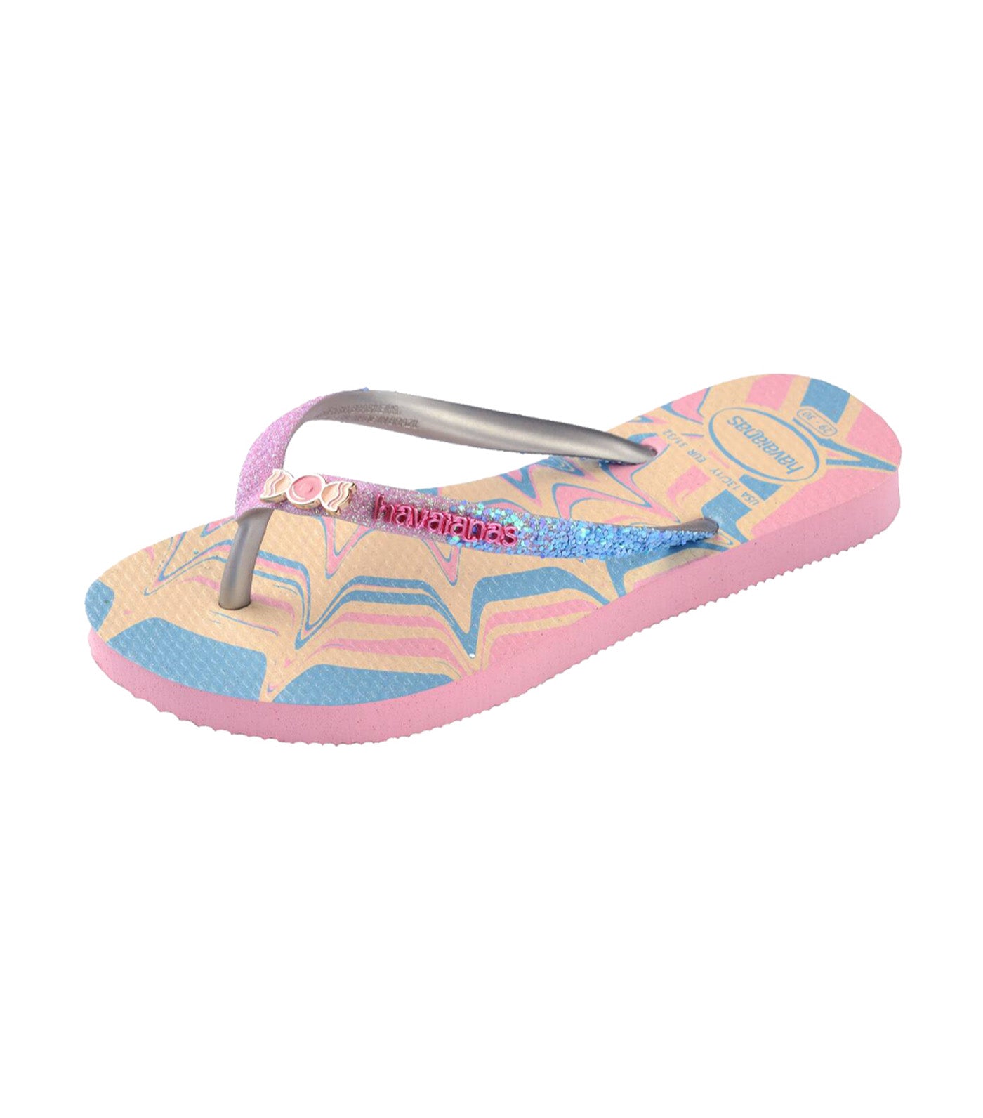 Kids Slim Glitter Trendy Flip Flops