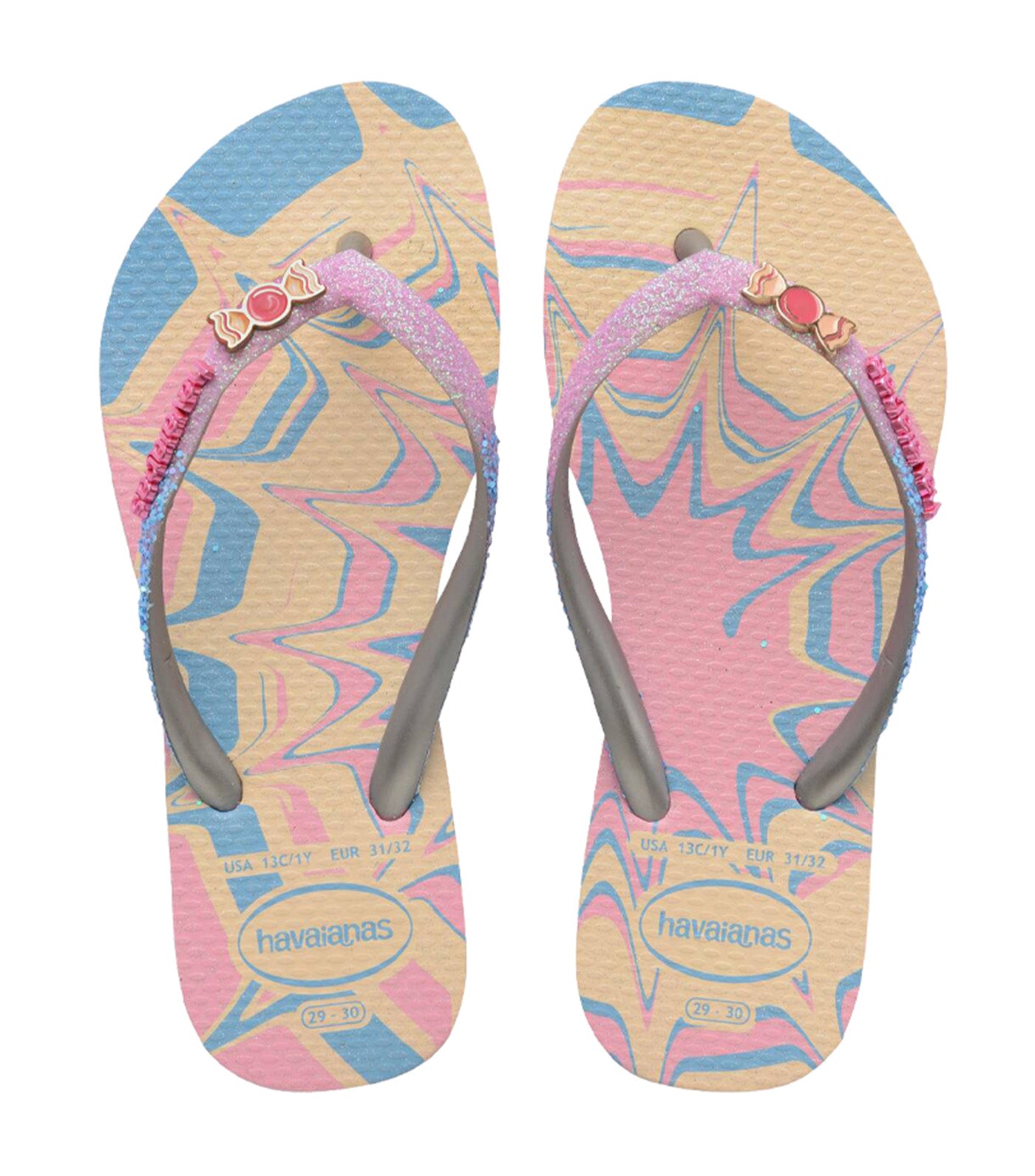 Kids Slim Glitter Trendy Flip Flops