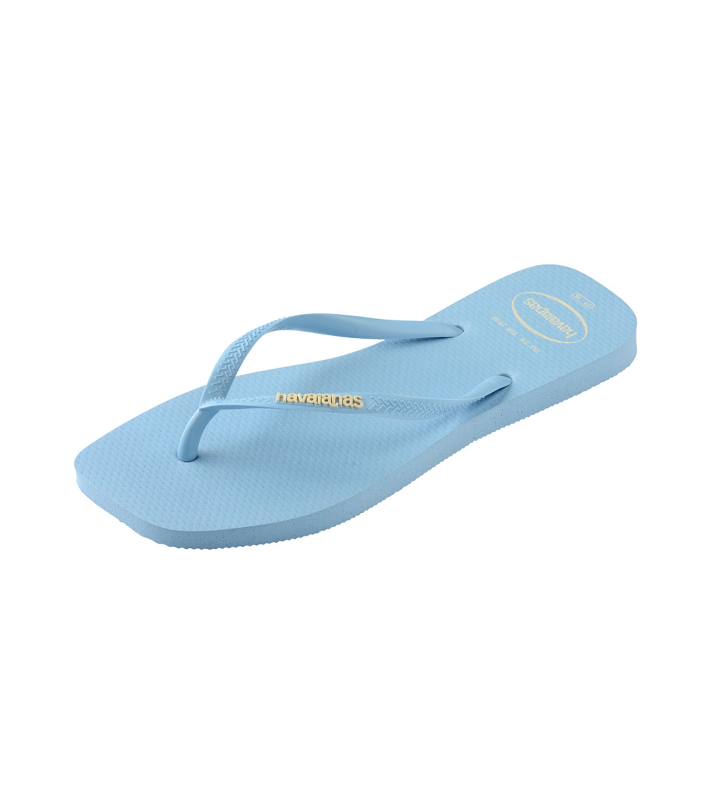 Slim Square Logo Pop Up Flip Flops Lavender Blue
