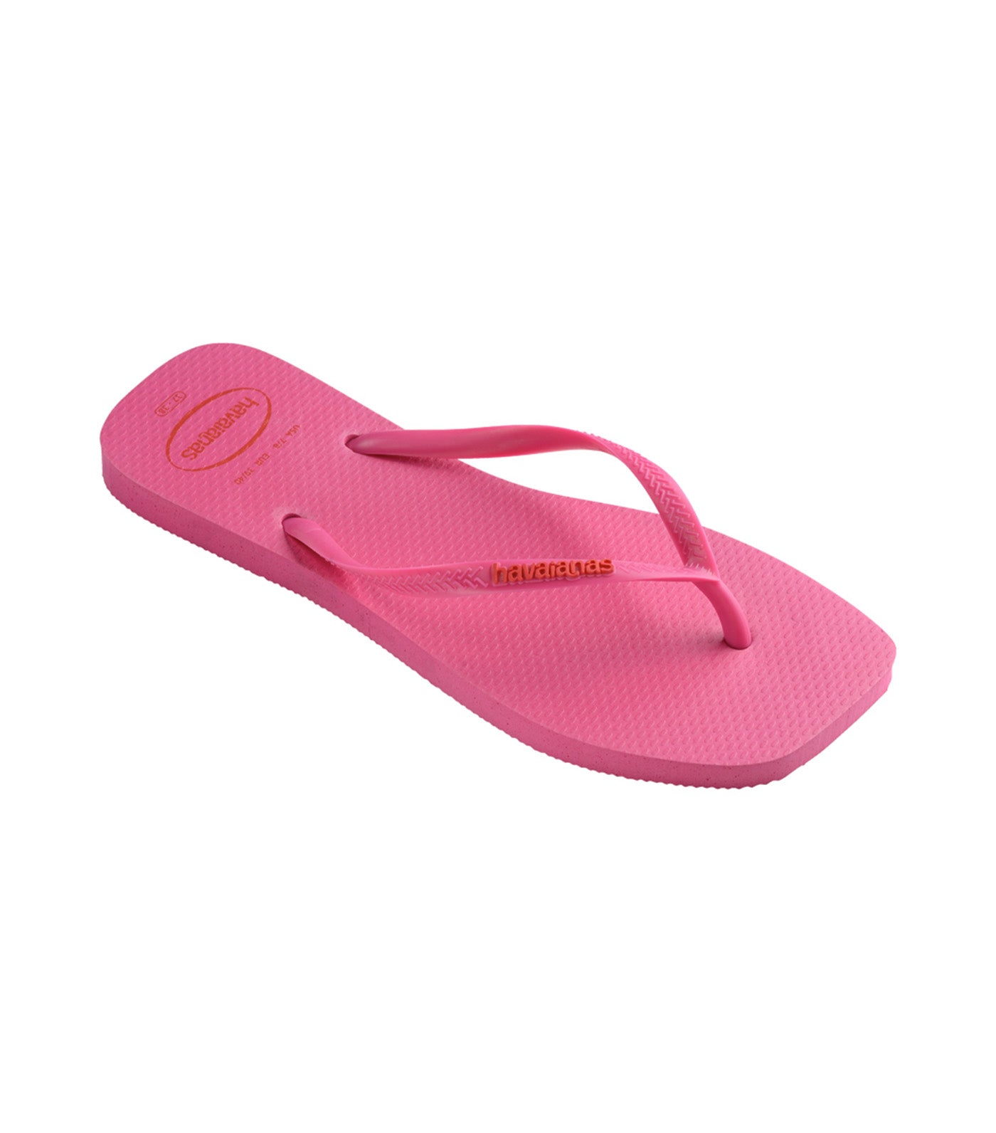 Slim Square Logo Pop Up Flip Flops Pink Flux