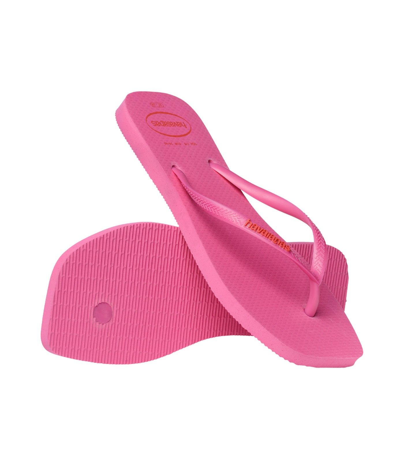 Slim Square Logo Pop Up Flip Flops Pink Flux