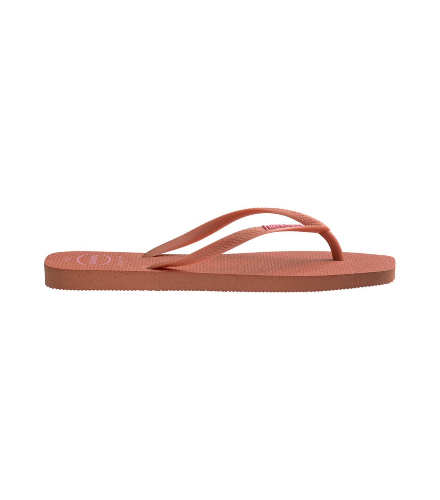 Slim Square Logo Pop Up Flip Flops Pink Clay