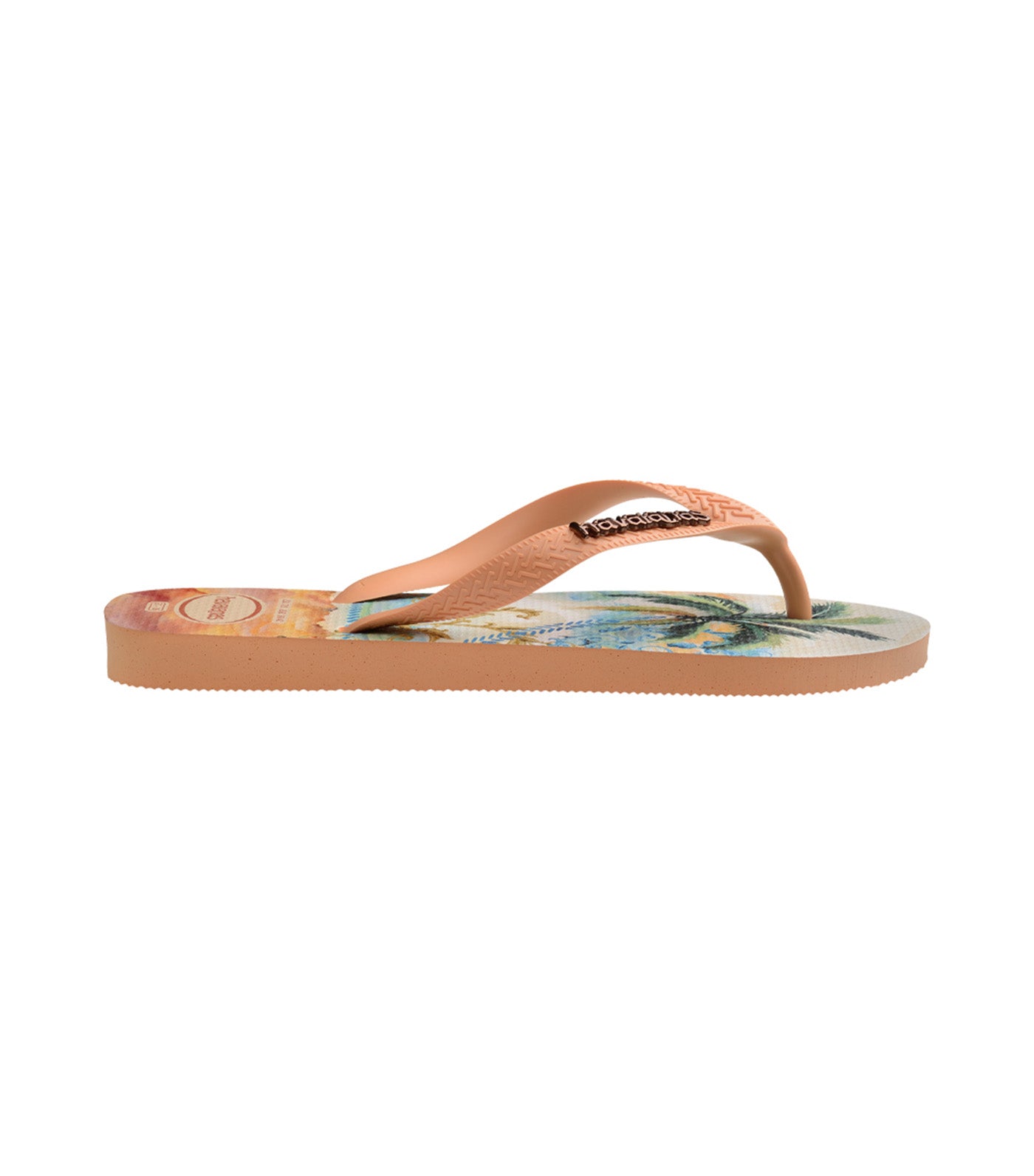 Top Tropicalia Vibes Flip Flops Peach