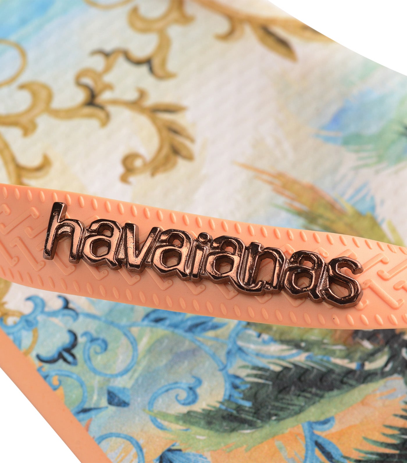 Top Tropicalia Vibes Flip Flops Peach