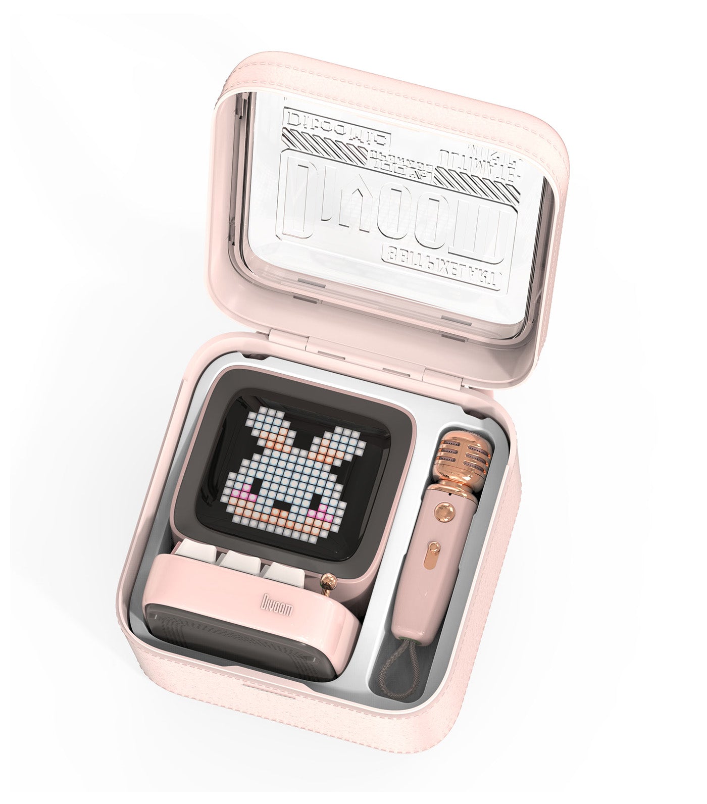 Ditoo Mic Pixel Art Speaker with Microphone Pink