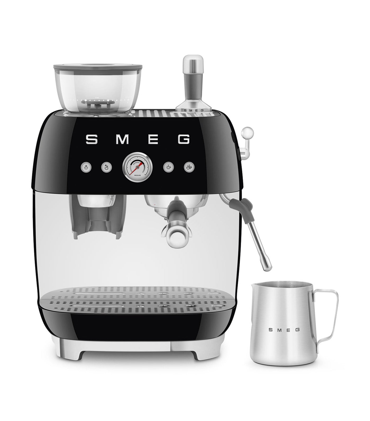 Espresso Coffee Machine with Grinder Black