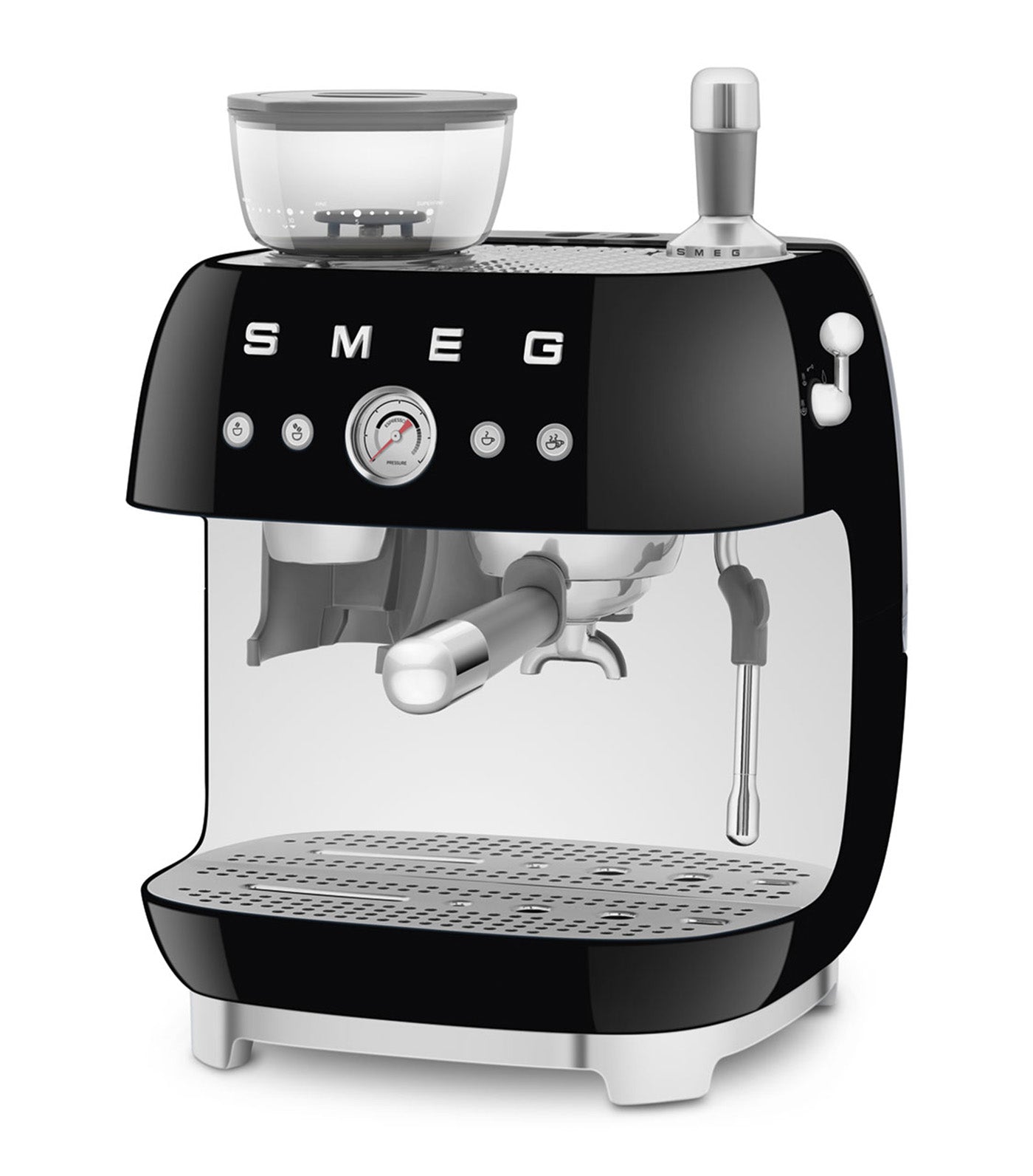 Espresso Coffee Machine with Grinder Black