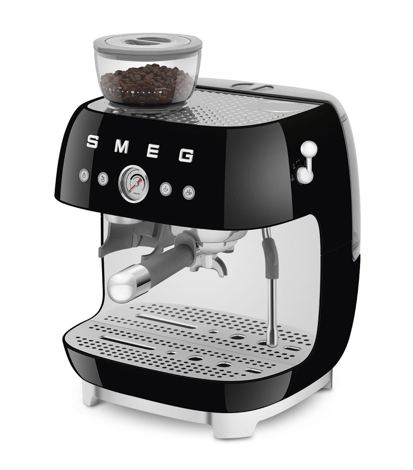 Espresso Coffee Machine with Grinder Black