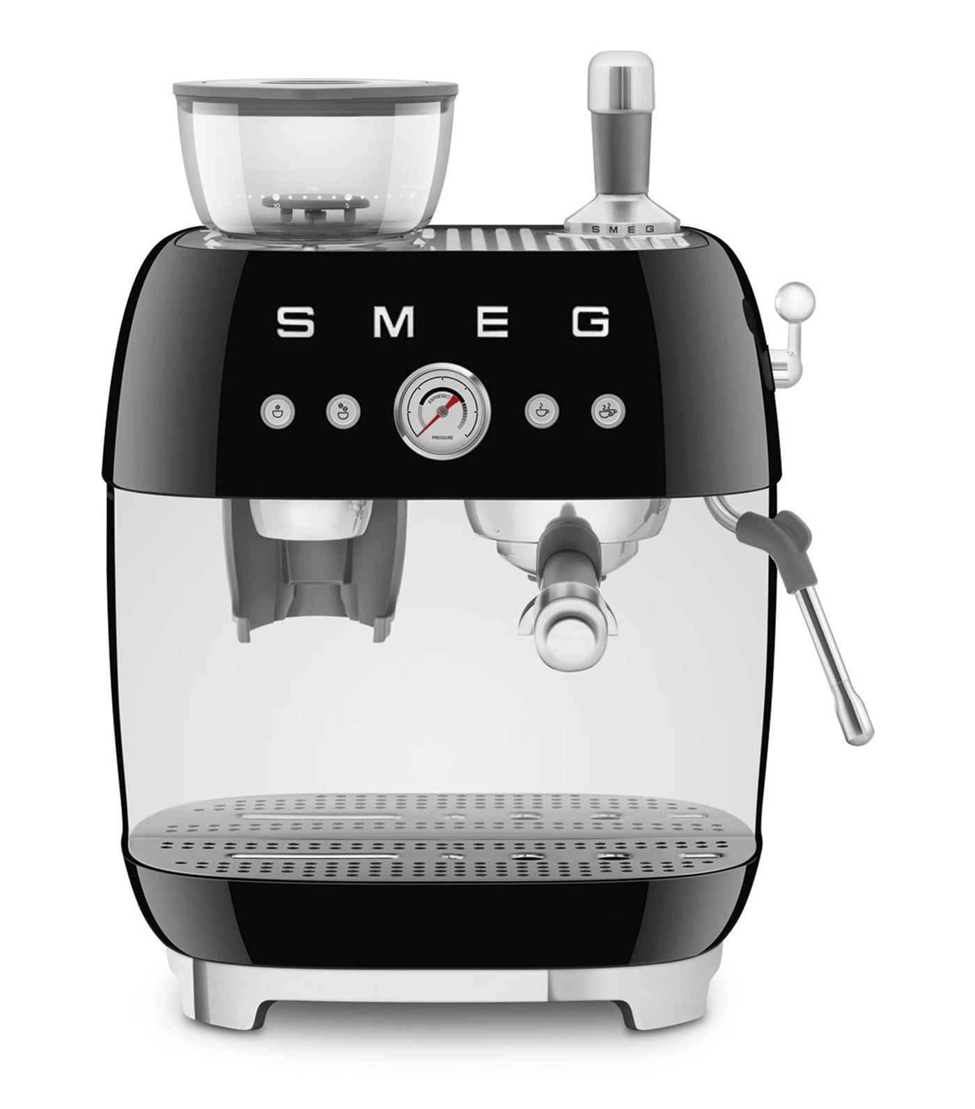 Espresso Coffee Machine with Grinder Black