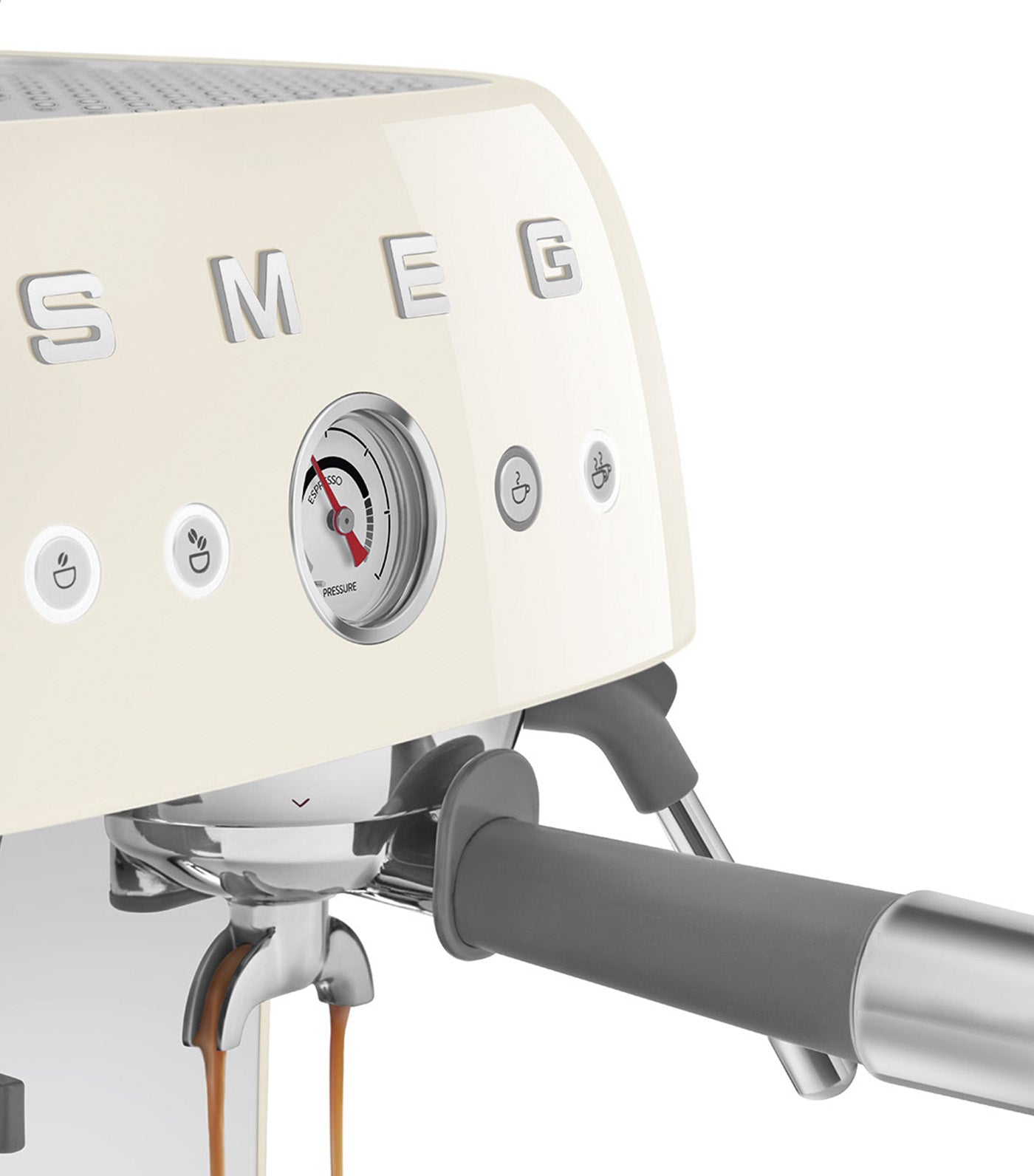 Espresso Coffee Machine with Grinder Cream