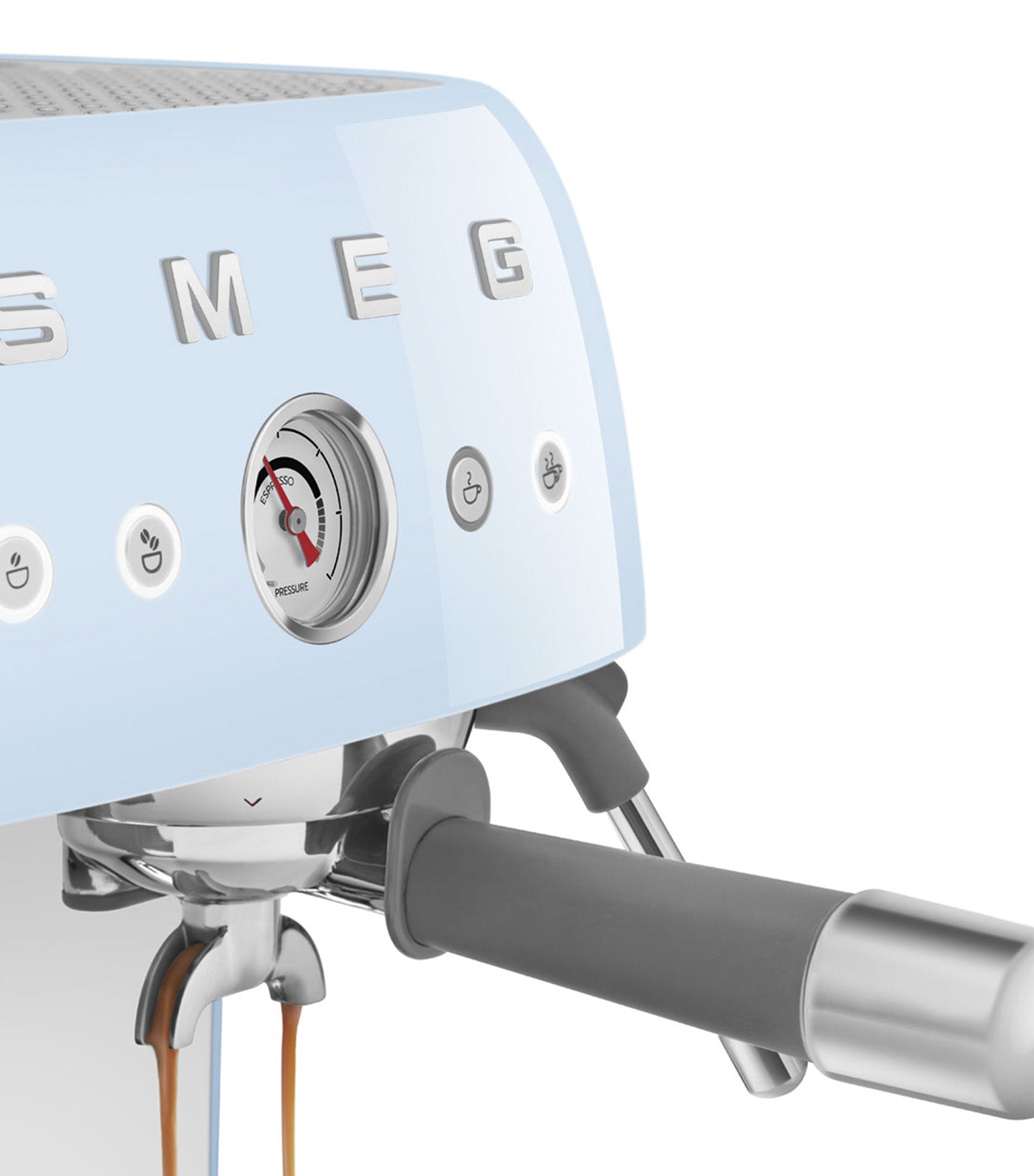 Espresso Coffee Machine with Grinder Pastel Blue