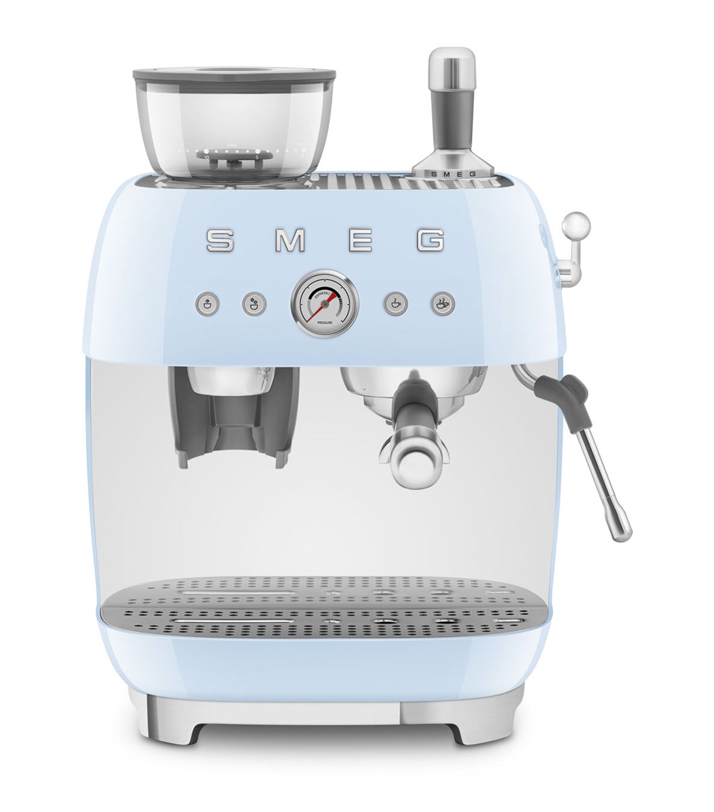 Espresso Coffee Machine with Grinder Pastel Blue