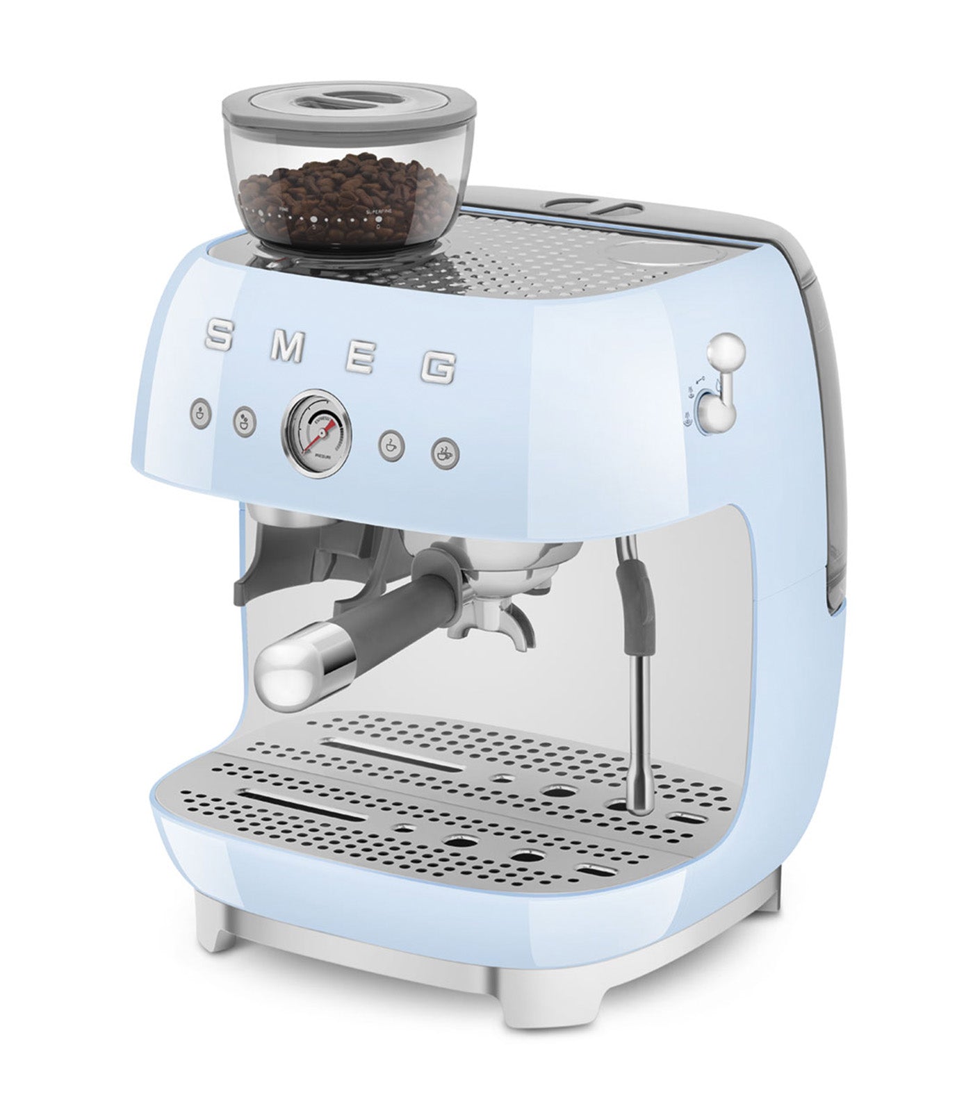 Espresso Coffee Machine with Grinder Pastel Blue