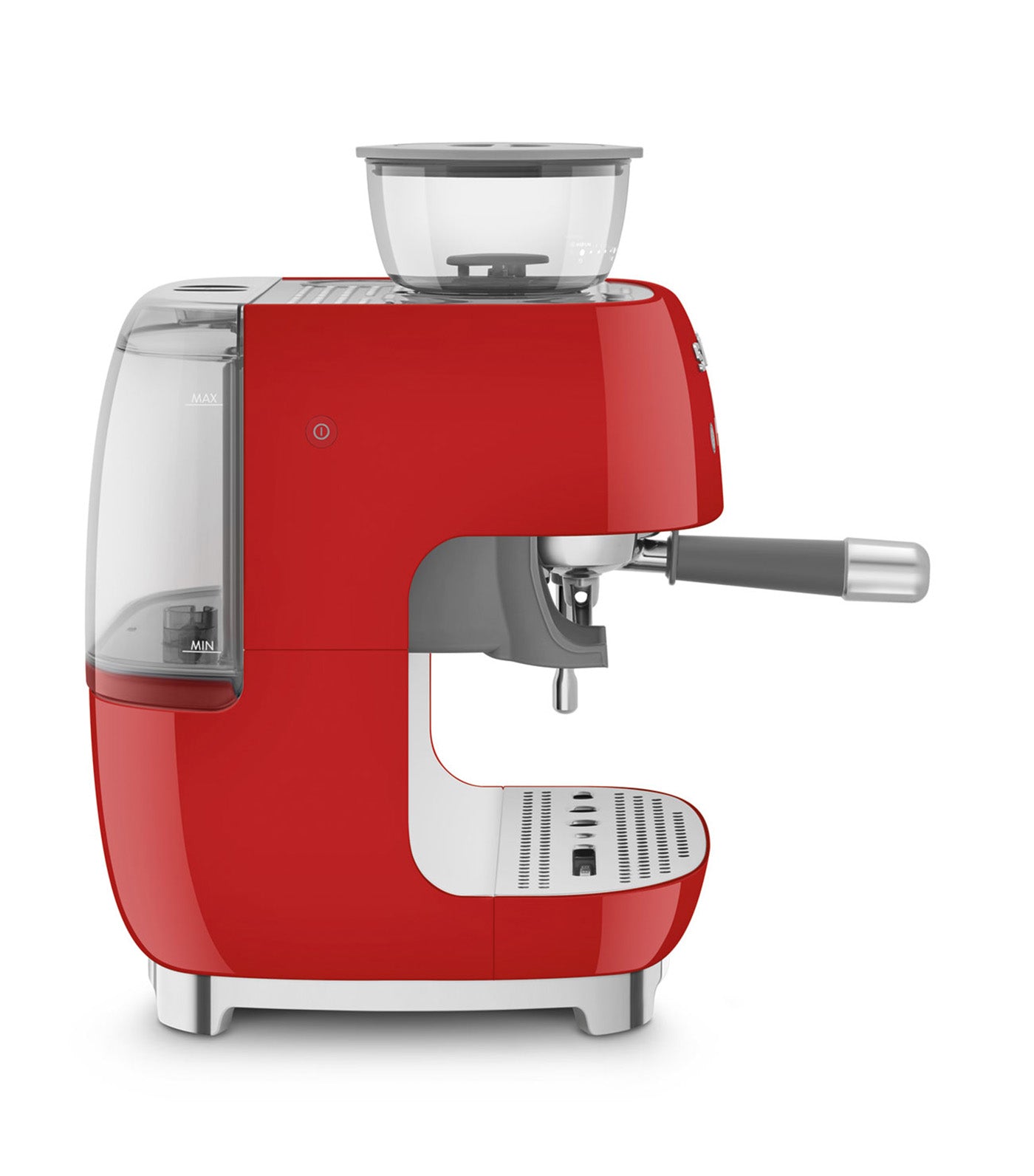 Espresso Coffee Machine with Grinder Red