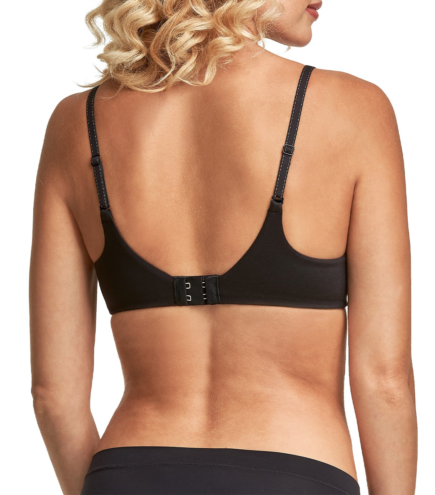 Comfy Soft Demi Underwire Bra Black with Body Beige