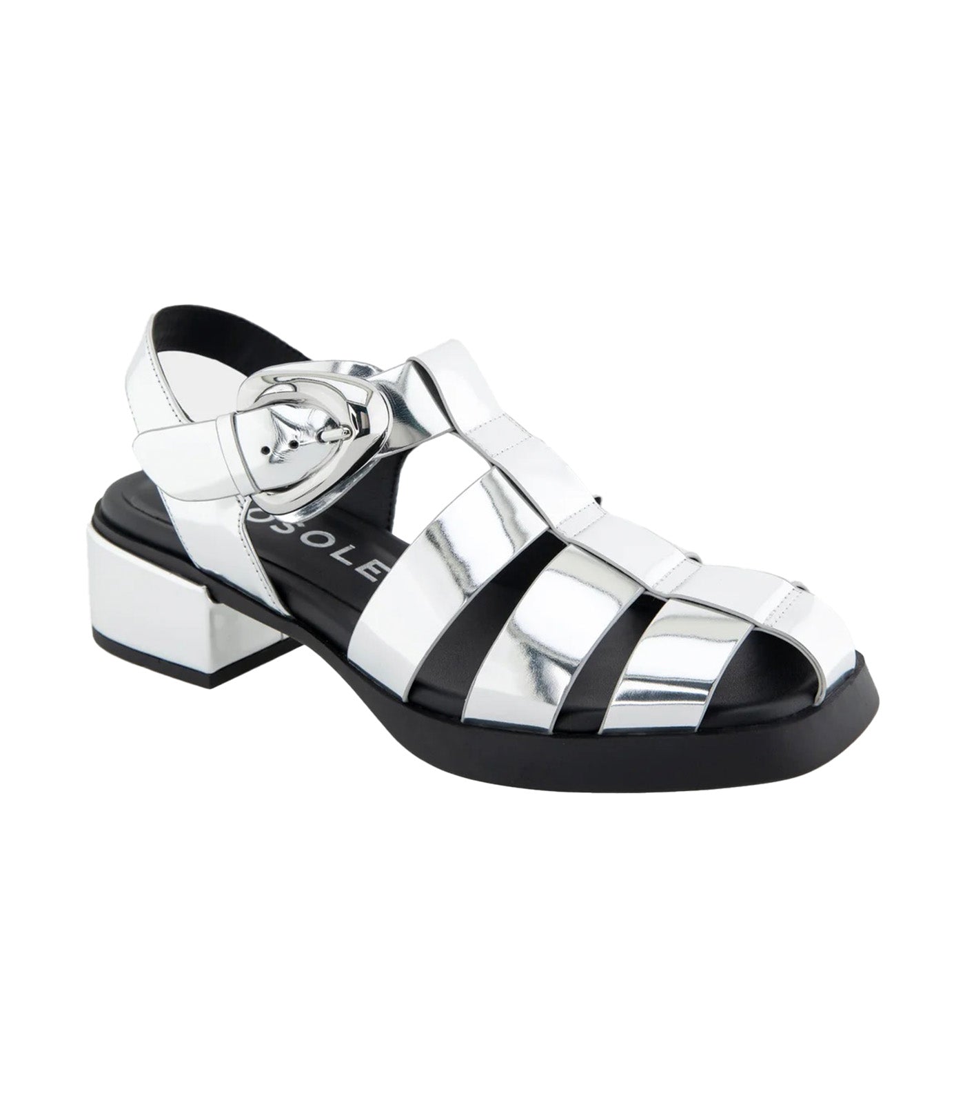 Aerosoles Dapper Fisherman Sandals Silver