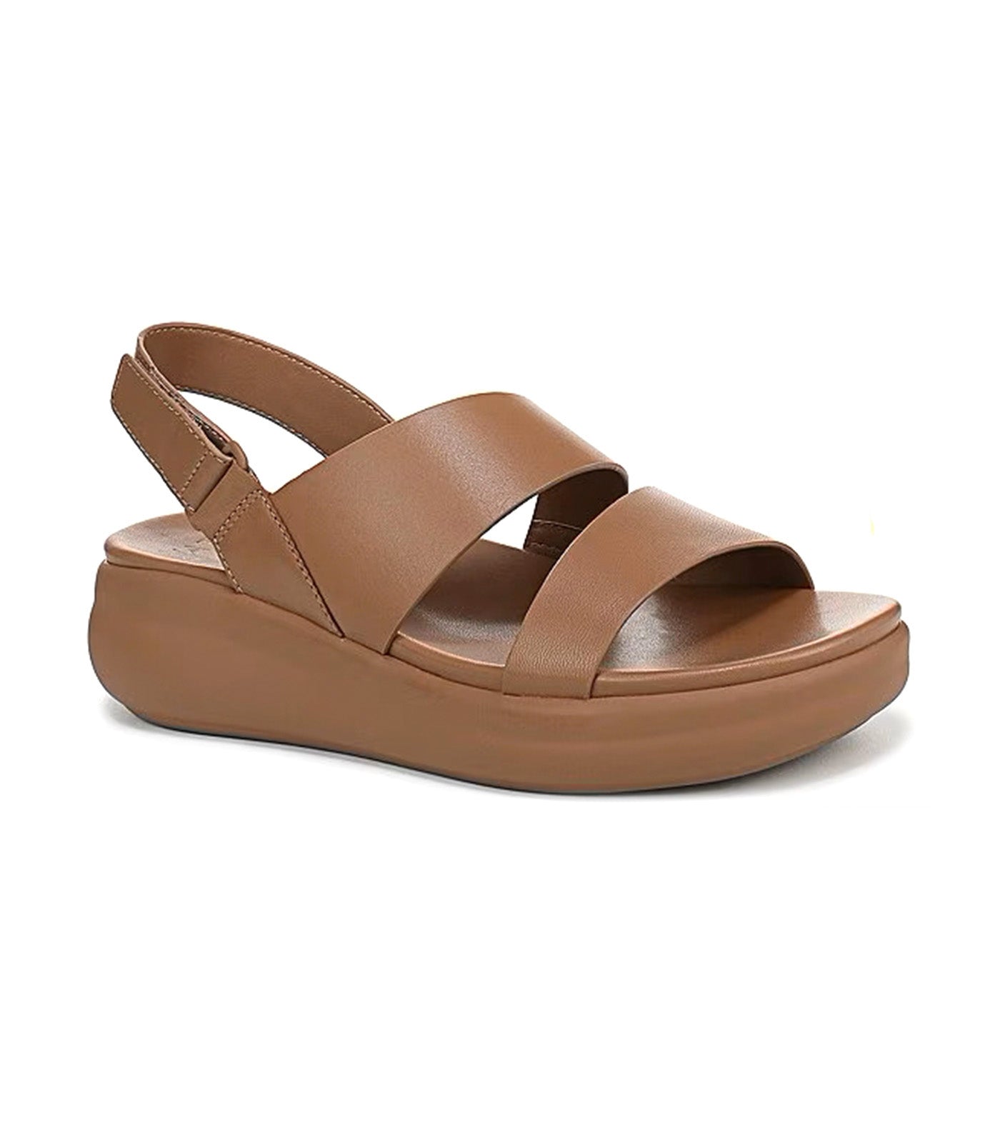 Darby Leather Wedge Sandals Cafe