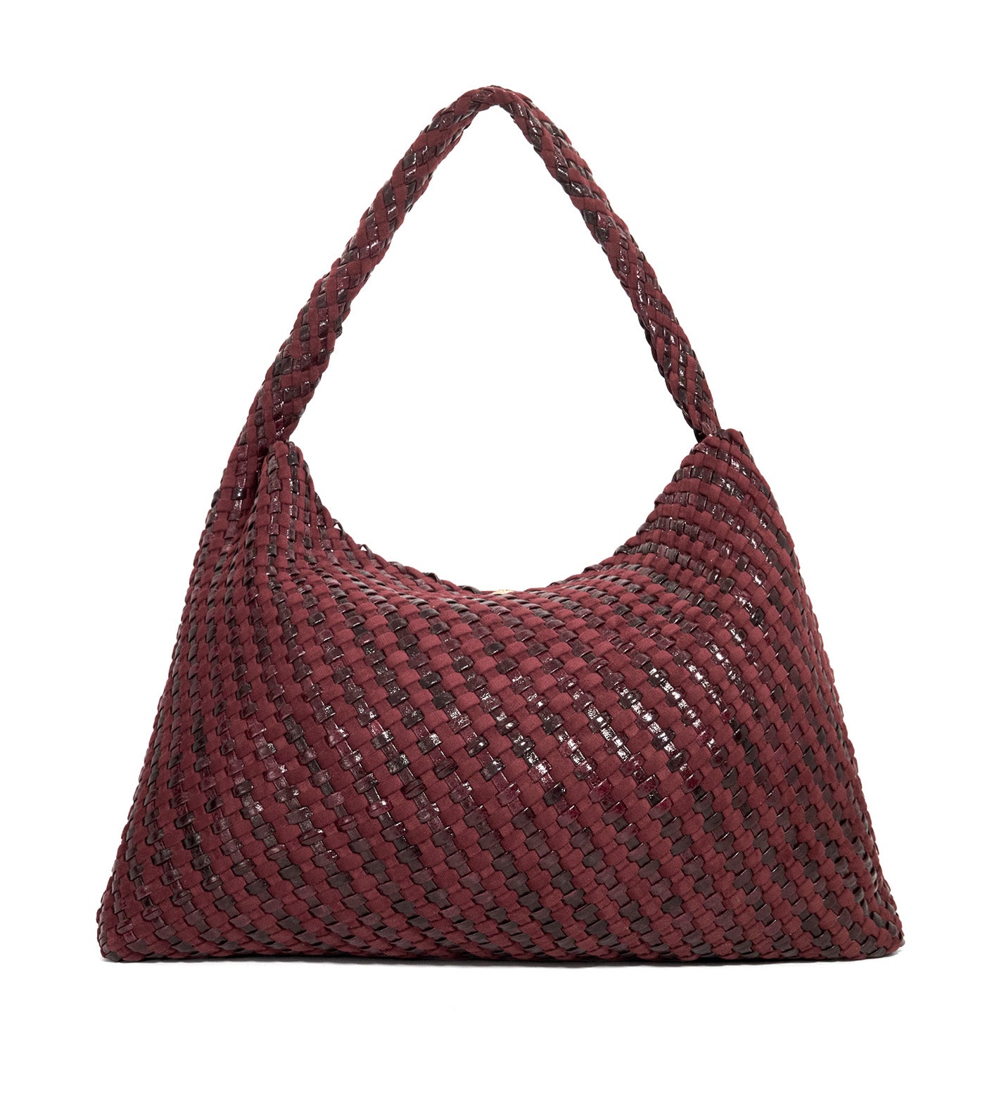 Deliberate Extra Large Woven Shoulder Bag Purple