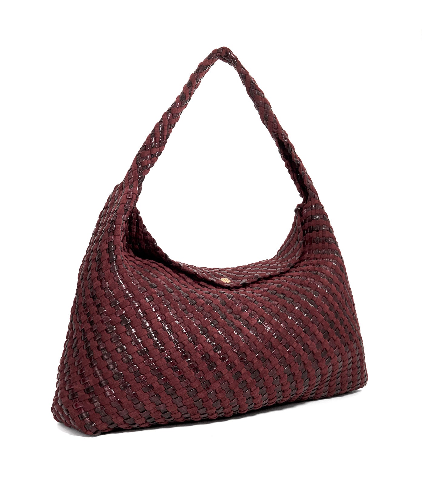 Deliberate Extra Large Woven Shoulder Bag Purple
