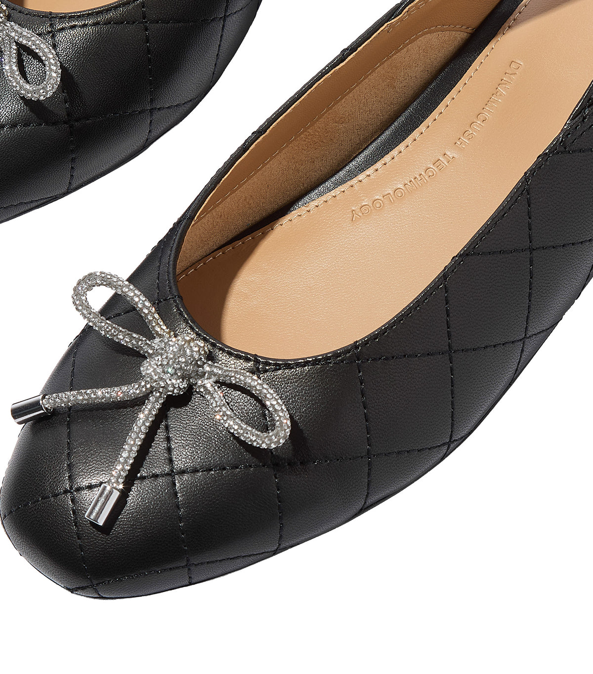 Lulu Glitz-Bow Leather Toe-Post Sandals Black