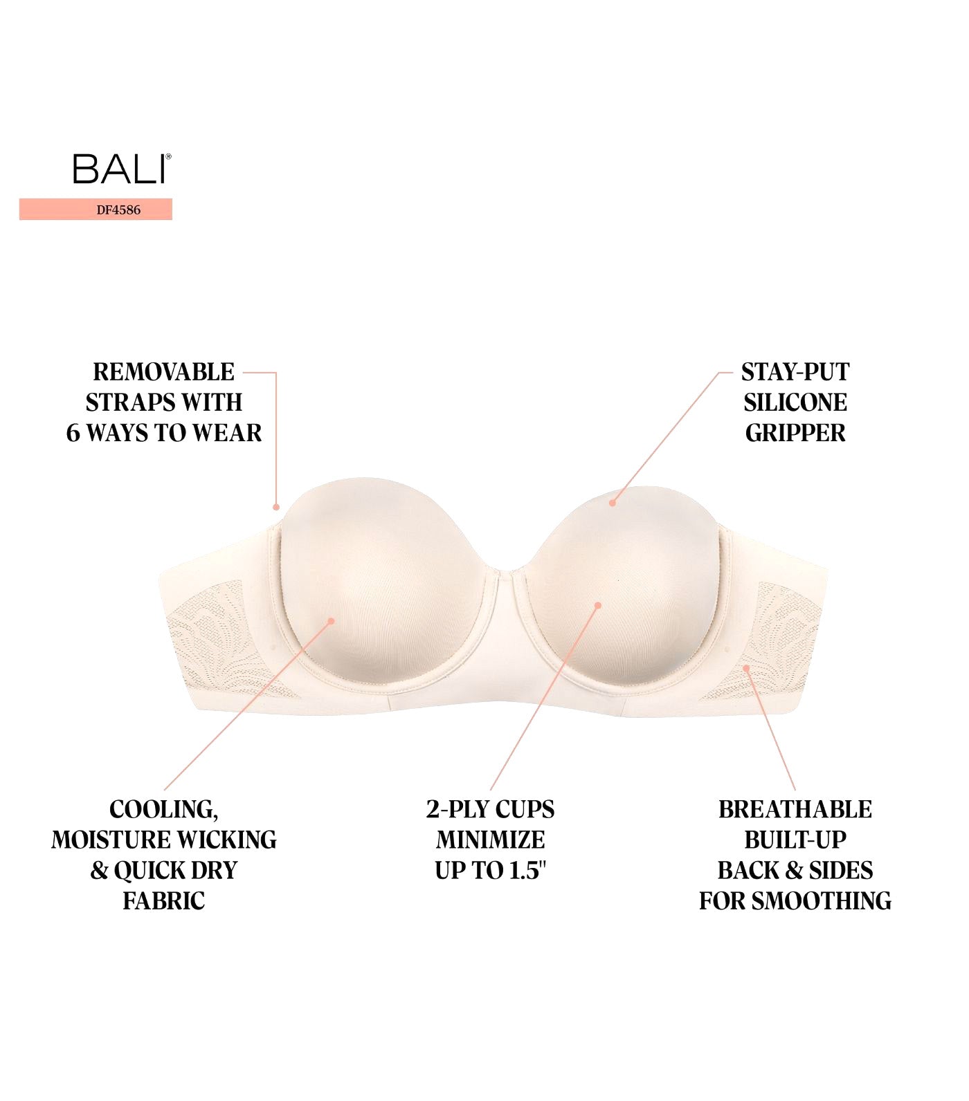 Bali’s Coolest Smoothing Strapless Minimizer Bra