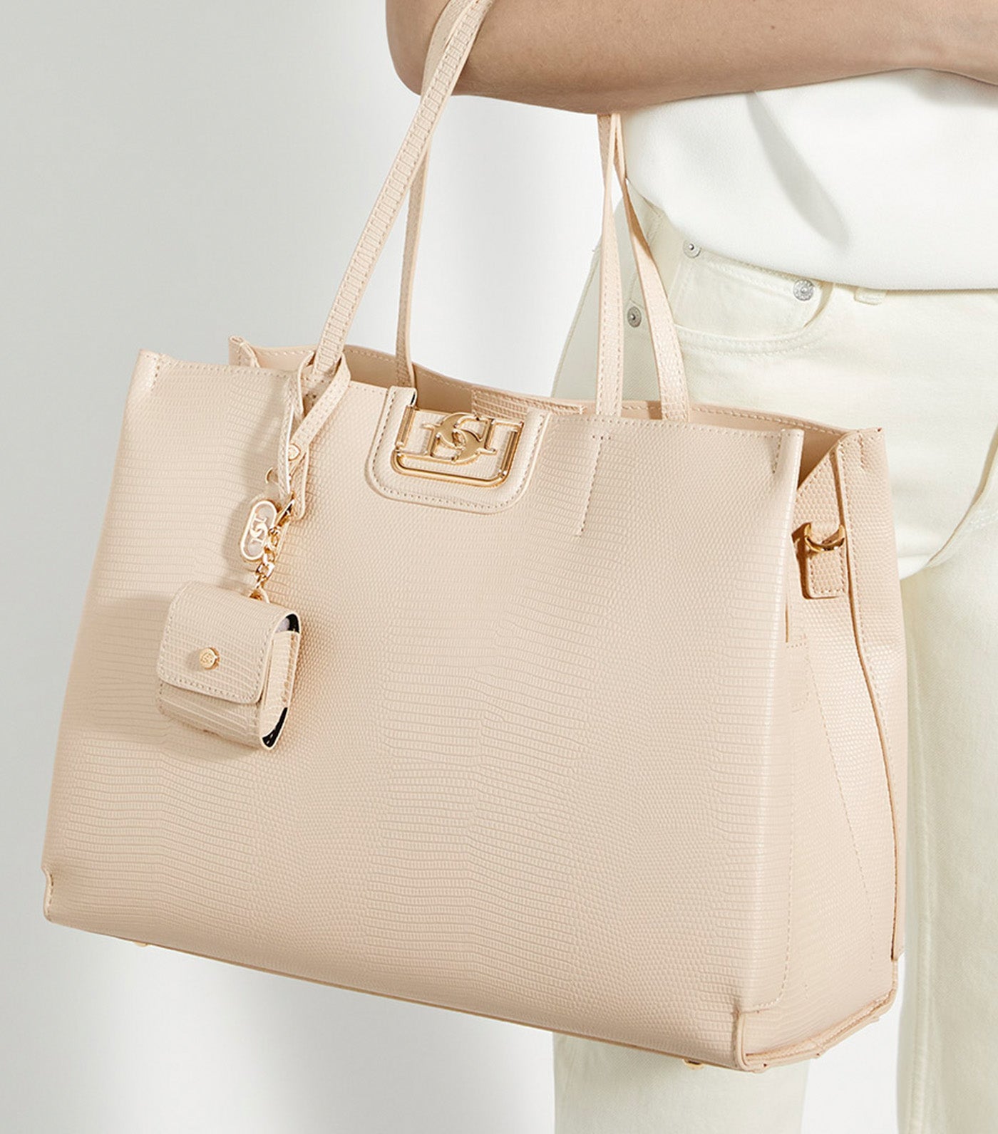 Direct Large 3 Part Tote Ecru